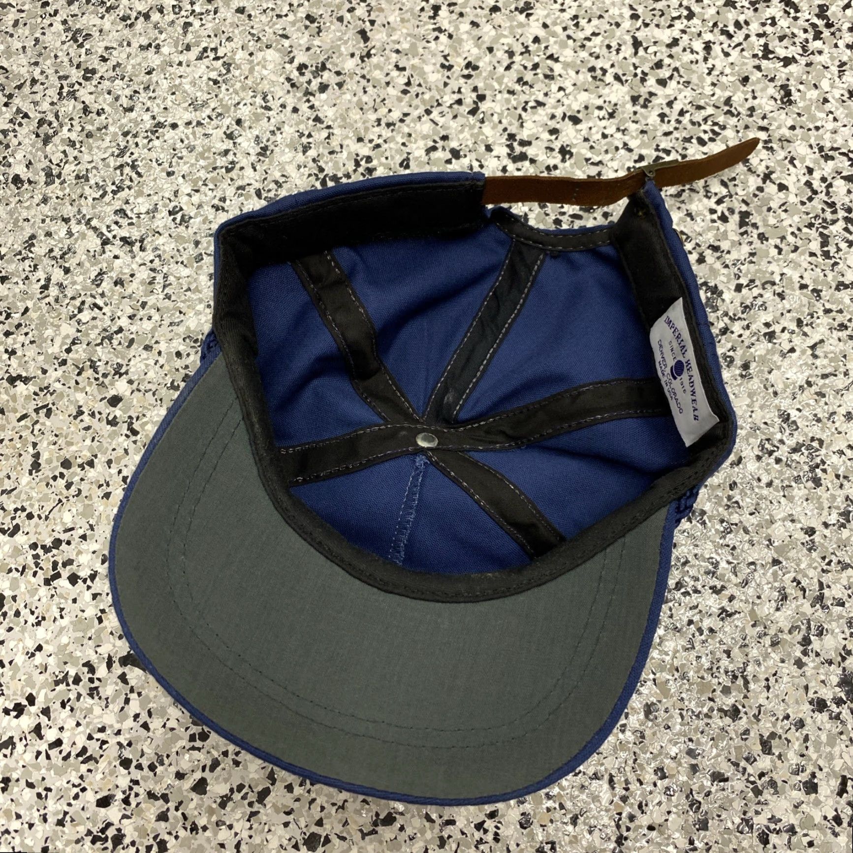 Vintage VINTAGE Palo Verde Leather Strapback Hat Golf Hat Blue 90s Imperial Headwear Adjustable Men Boys Mens 90s VTG Size ONE SIZE - 4 Thumbnail