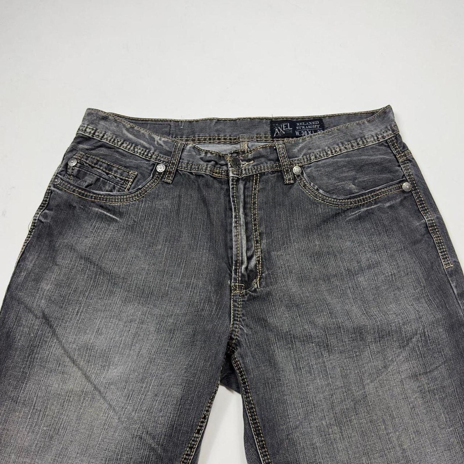 Affliction × StraightFaded Y2K Affliction wide-leg Grunge Faded Denim Streetwear pants Size US 36 / EU 52 - 4 Thumbnail