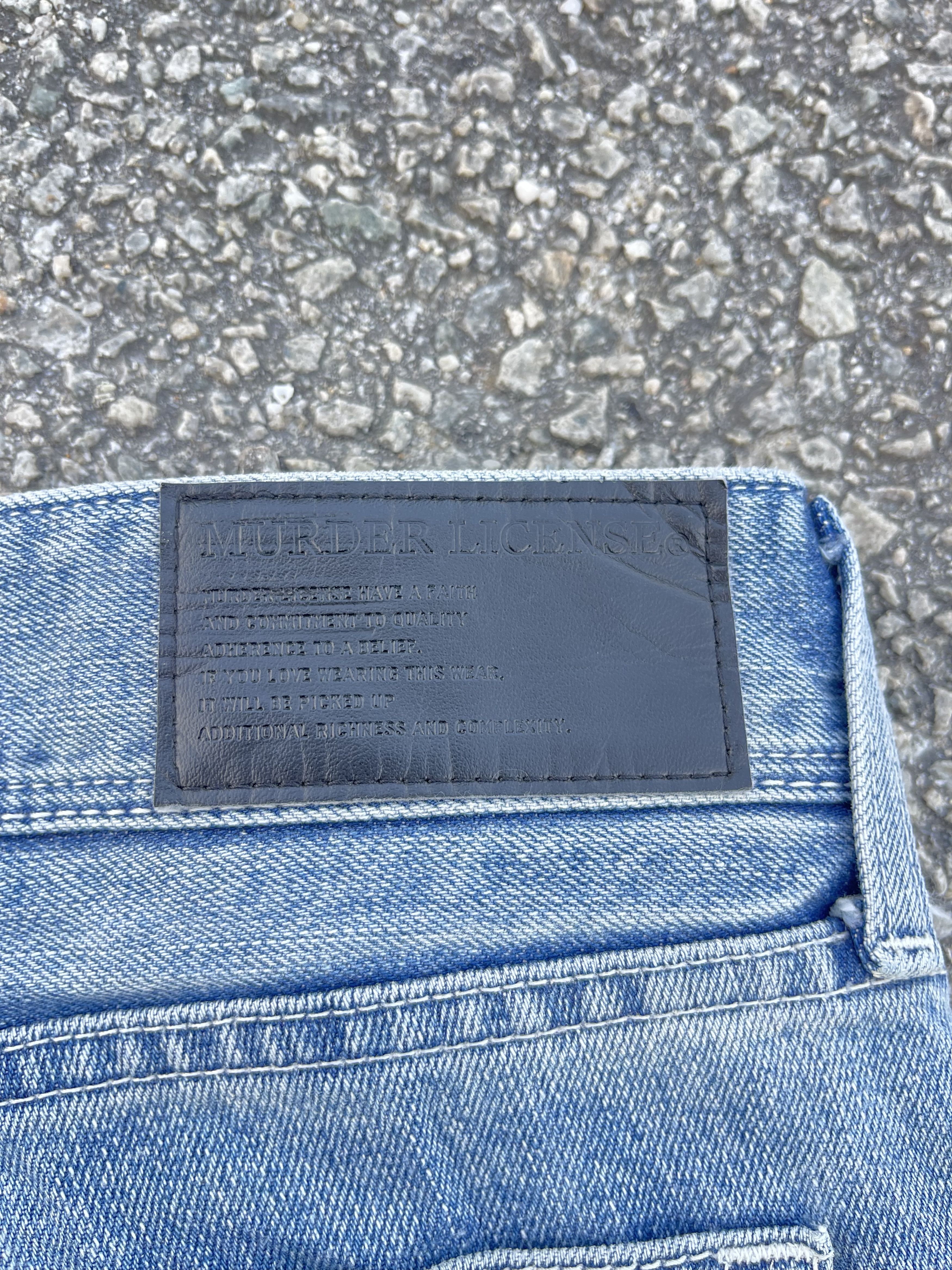 Le Grande Bleu (L.G.B.) Murder License Flare Low Rise Jeans Blue faded of the day Size US 32 / EU 48 - 20 Thumbnail