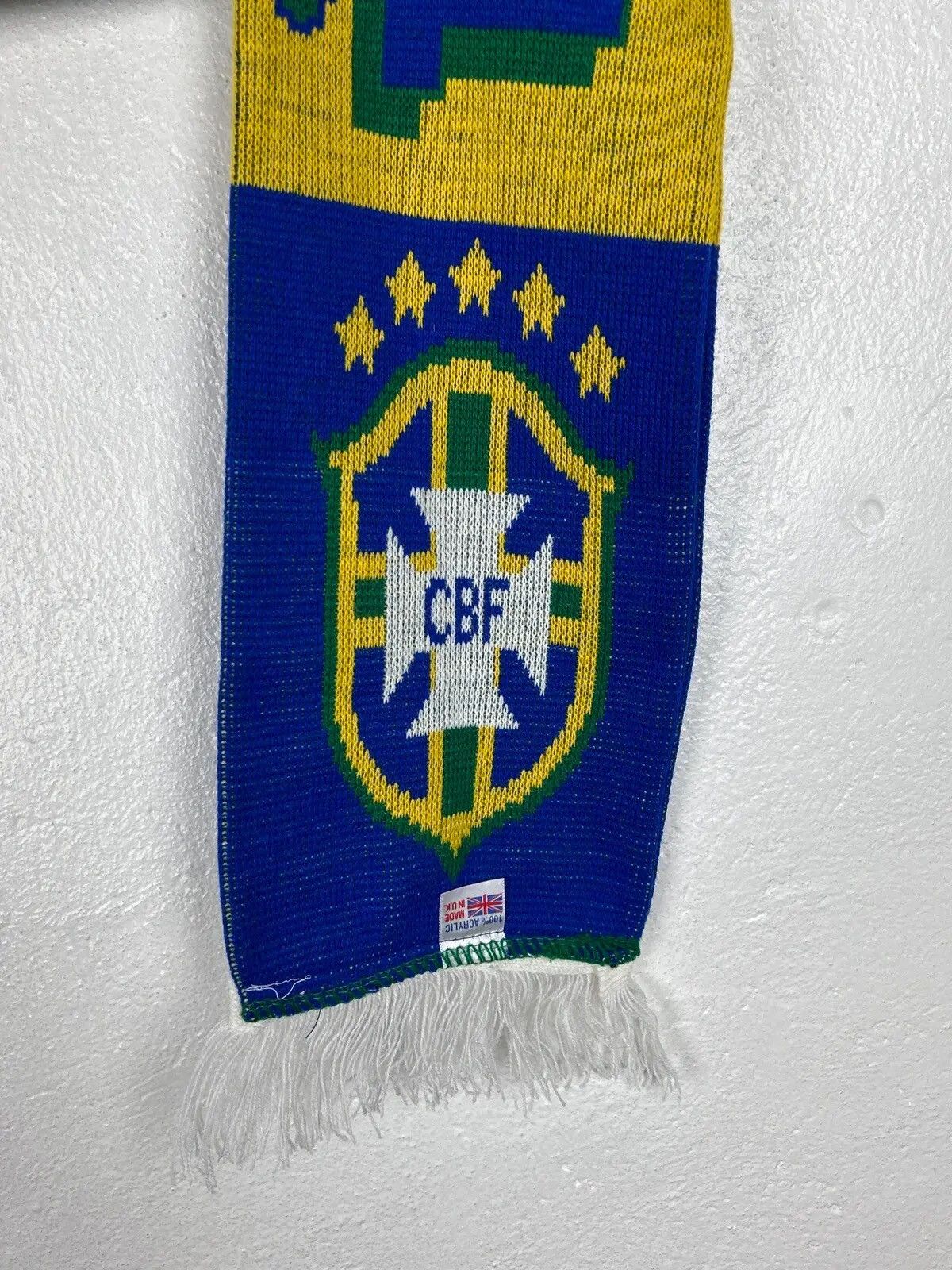 Vintage 00s FAI Ireland vs CBF Brasil 2004 Football Soccer Scarf Size ONE SIZE - 2 Thumbnail