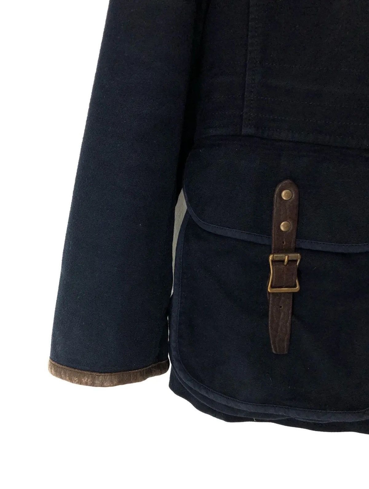 RARE‼️ Polo Ralph Lauren Tactical Leather Patch Sleeve Jacket