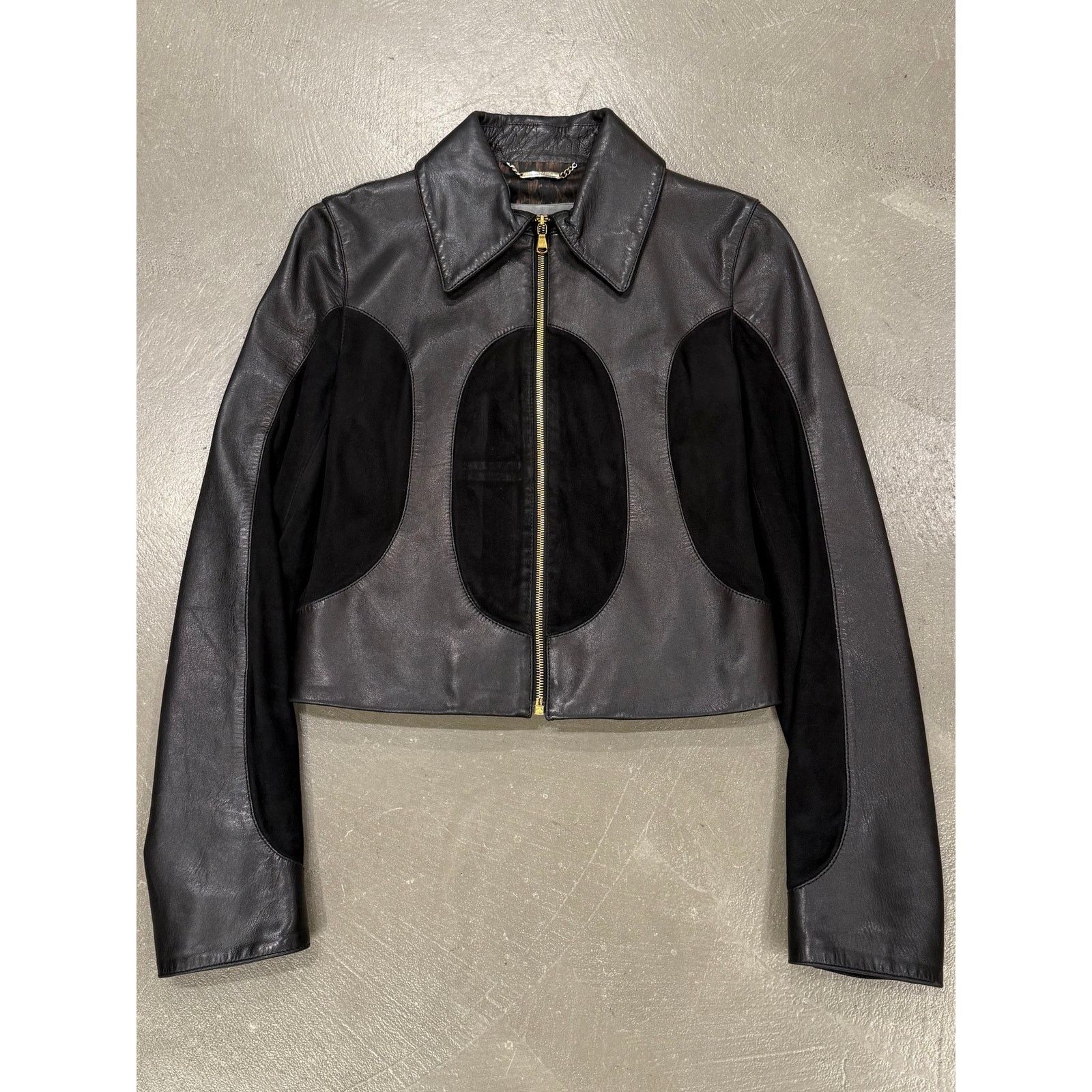 Dolce & Gabbana 2001 Dolce & Gabbana cropped leather jacket with velvet Size M / US 6-8 / IT 42-44 - 1 Thumbnail