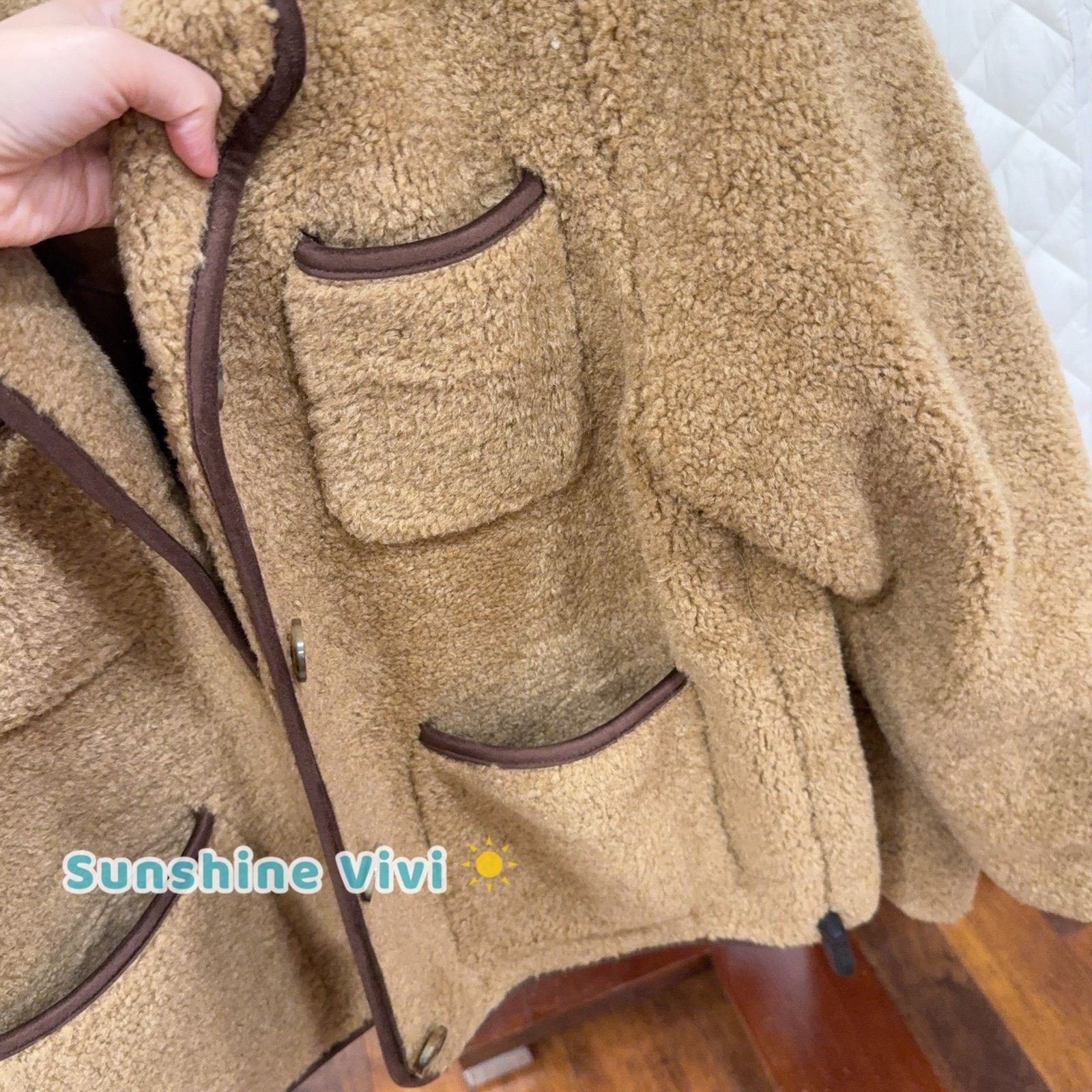 Lauren Ralph Lauren NWT Ralph Lauren Women Faux- Shearling Coat Jacket Camel Size S / US 4 / IT 40 - 3 Thumbnail