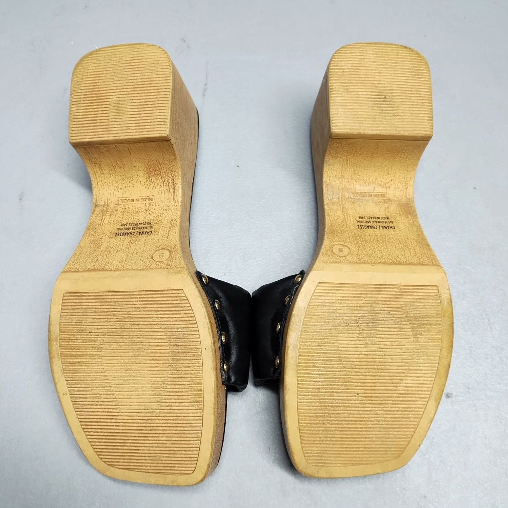 Steve Madden Steve Madden Chana Woody Platform Slide Sandals Womens US 9 Black & Brown Open Toe - Size 9 Womens, Slide, Casual, Summer, 2-2.9in, Block Heel Size US 9 / IT 39 - 7 Thumbnail