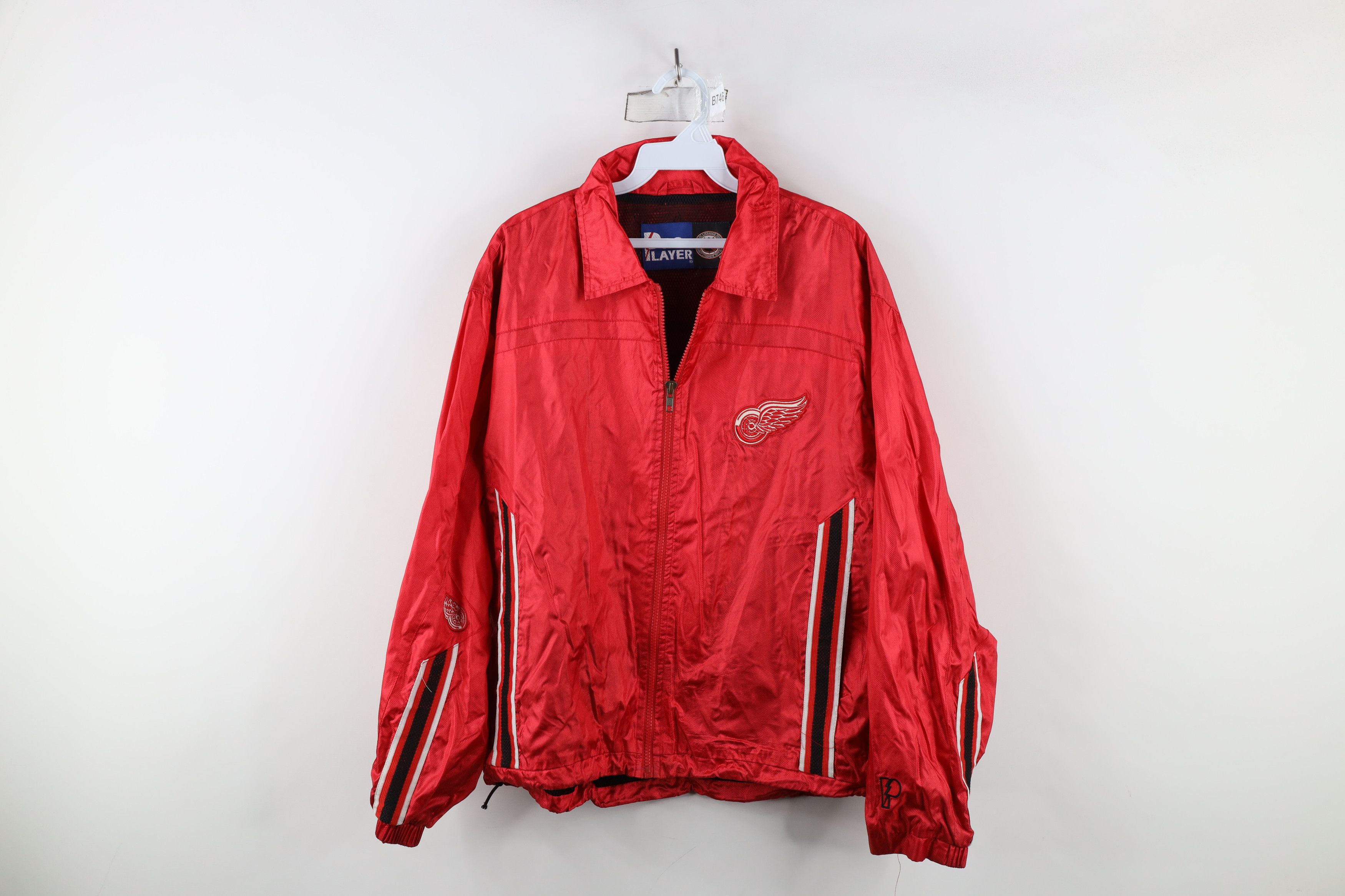Vintage Vintage 90s Red Wings Hockey Full Zip Windbreaker Jacket Size US S / EU 44-46 / 1 - 1 Thumbnail