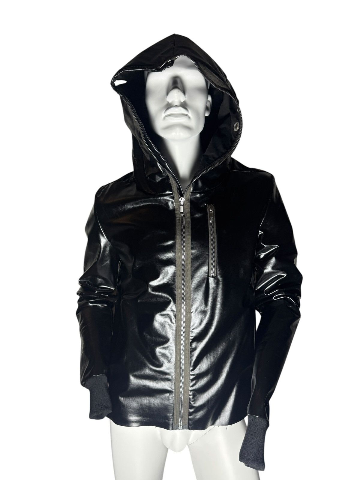 Rick Owens Rick Owens SS18 “Dirt” Coated Cotton Hooded Jacket Size US S / EU 44-46 / 1 - 1 Thumbnail
