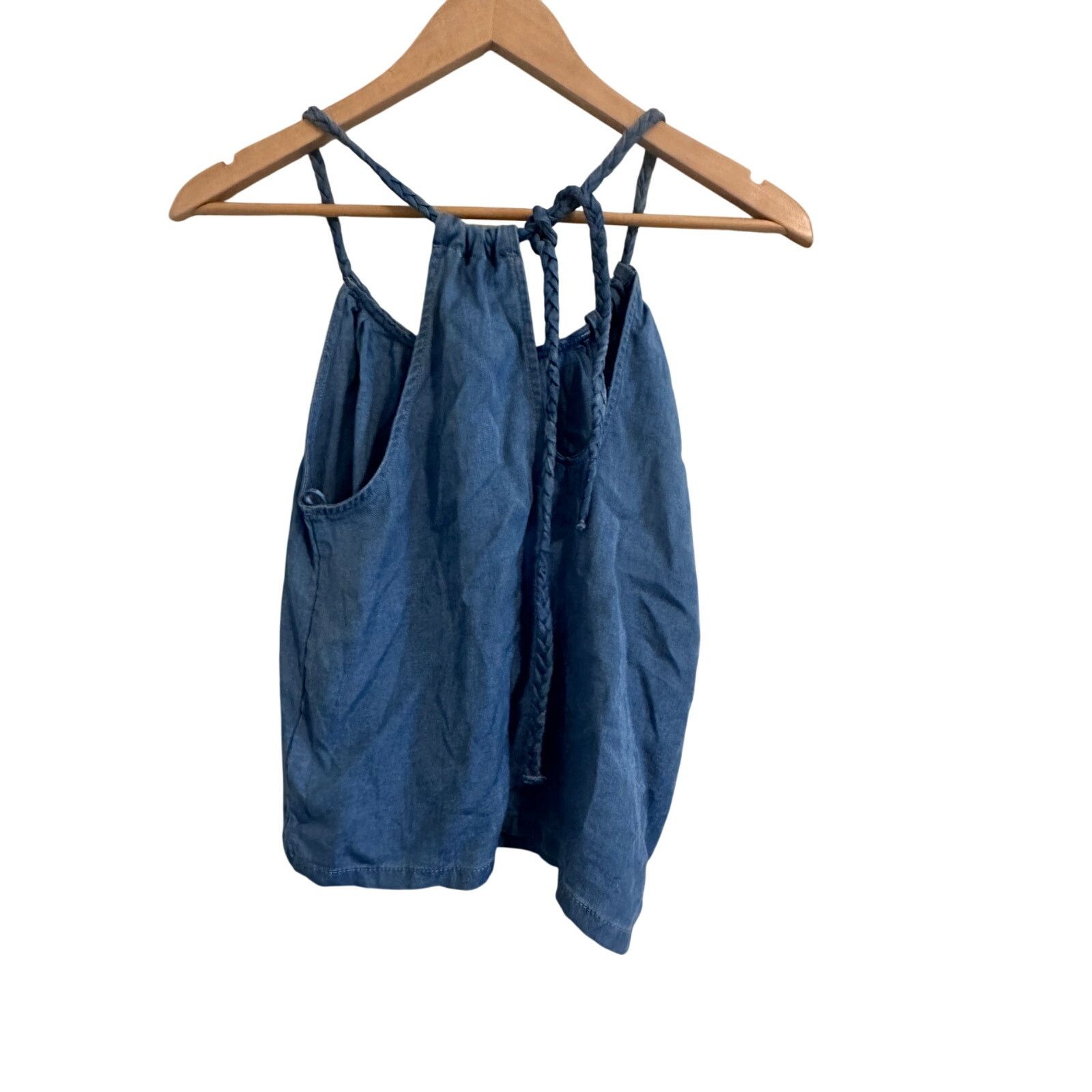 Joie Joie NWT Lyocell Braided Tie Bac Chambray Top Size XS Size XS / US 0-2 / IT 36-38 - 2 Thumbnail
