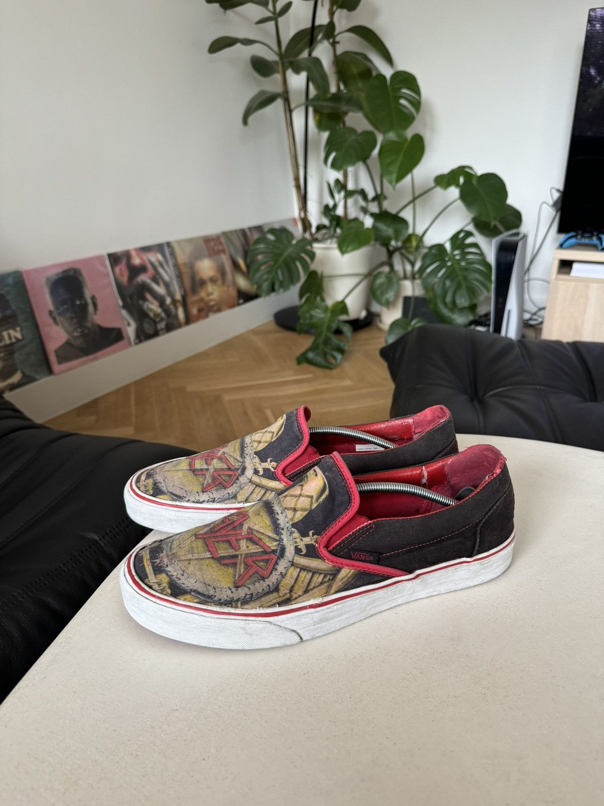 Vans Slayer x Vans Collab Vintage Y2k Rare Slip Ons Rock Metal Size US 11 / EU 44 - 2 Thumbnail