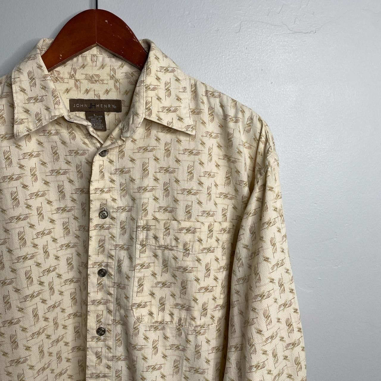Vintage Y2K vintage cream button up size large Size US L / EU 52-54 / 3 - 3 Thumbnail