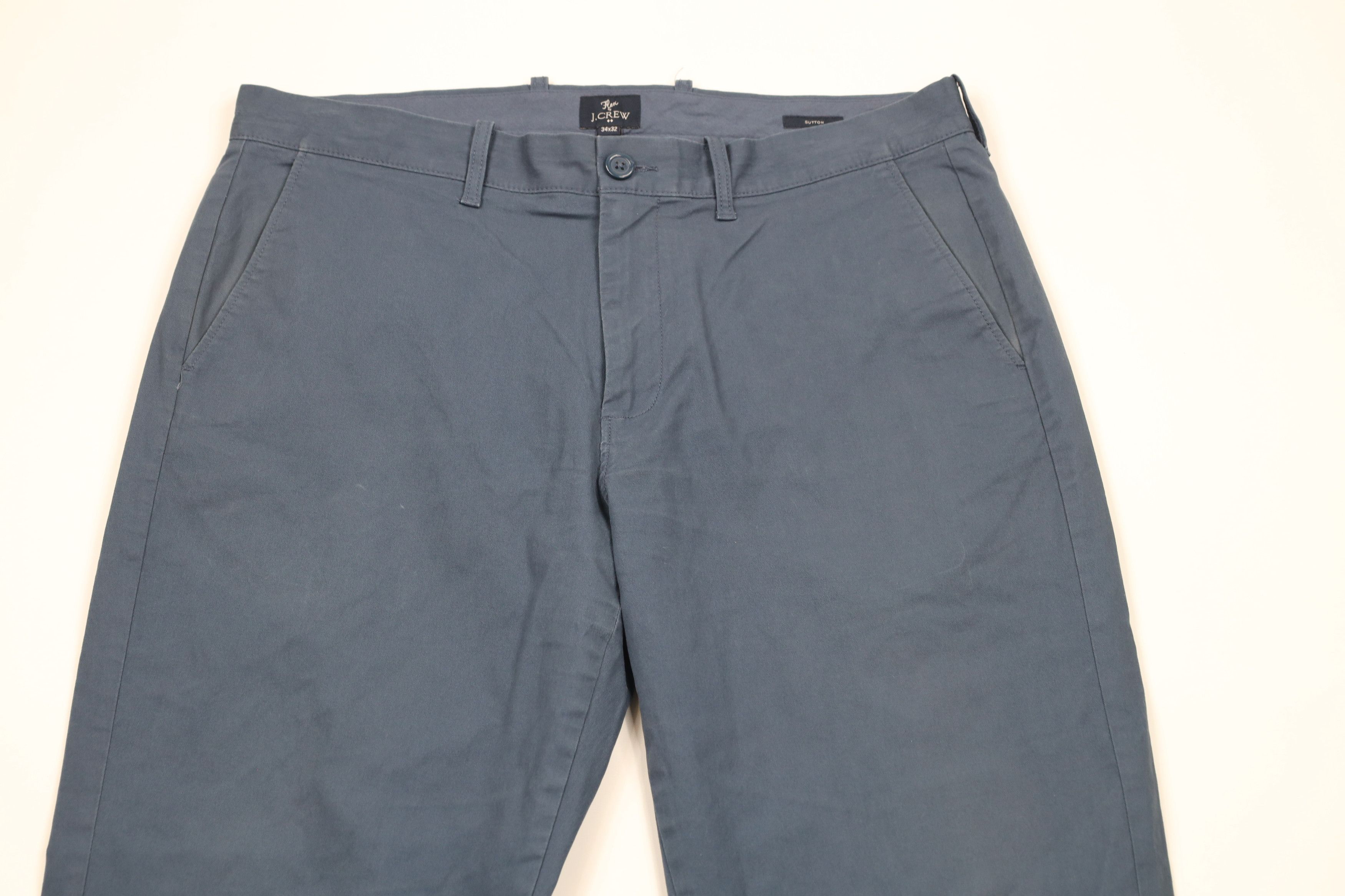 J.Crew × Vintage J Crew Flex Sutton Straight Leg Chinos Chino Pants Blue Size US 34 / EU 50 - 2 Thumbnail