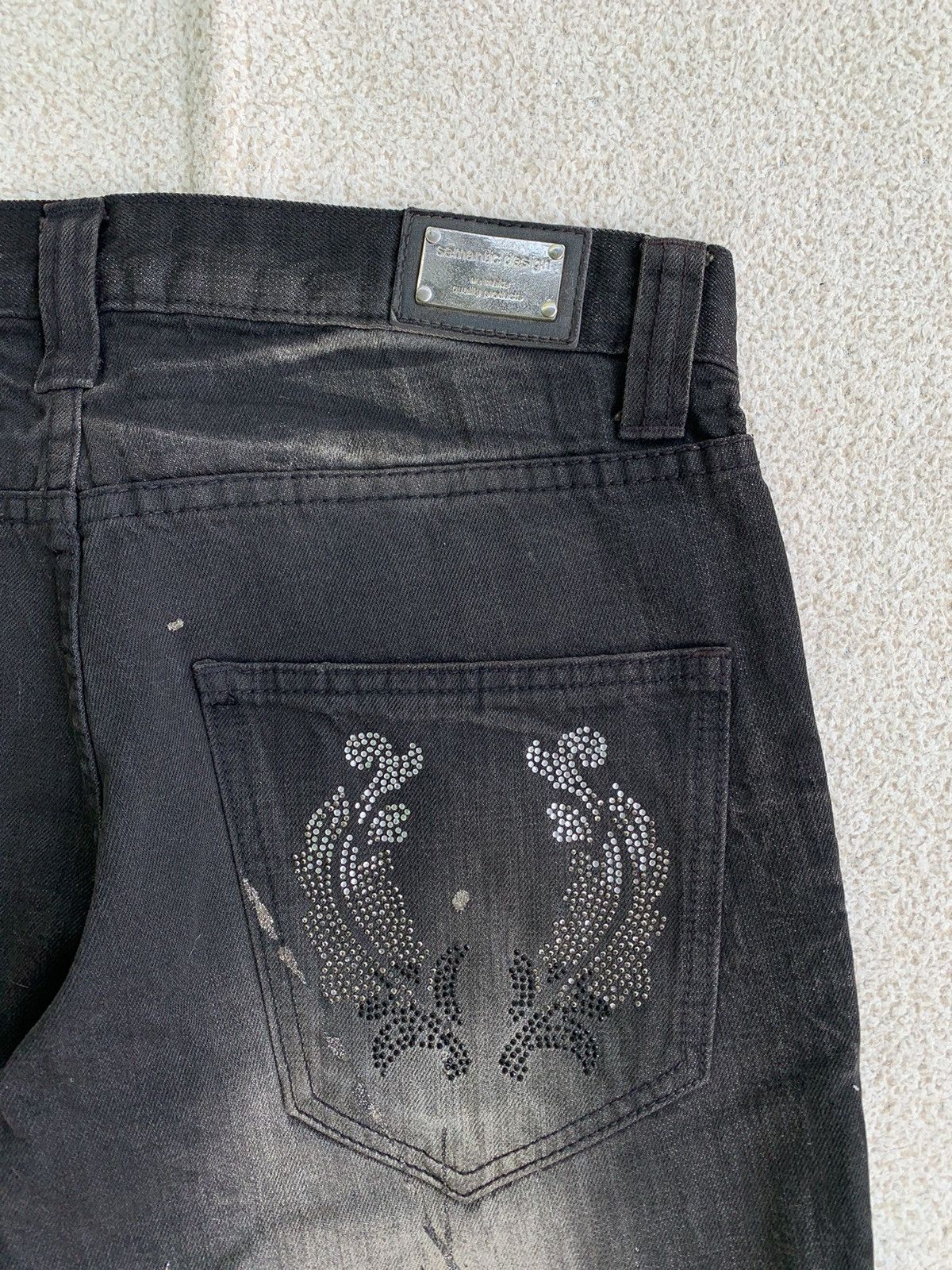 semanticdesign Vtg 00s Semantic Design bootcut jeans Black Fadded Size US 30 / EU 46 - 9 Thumbnail