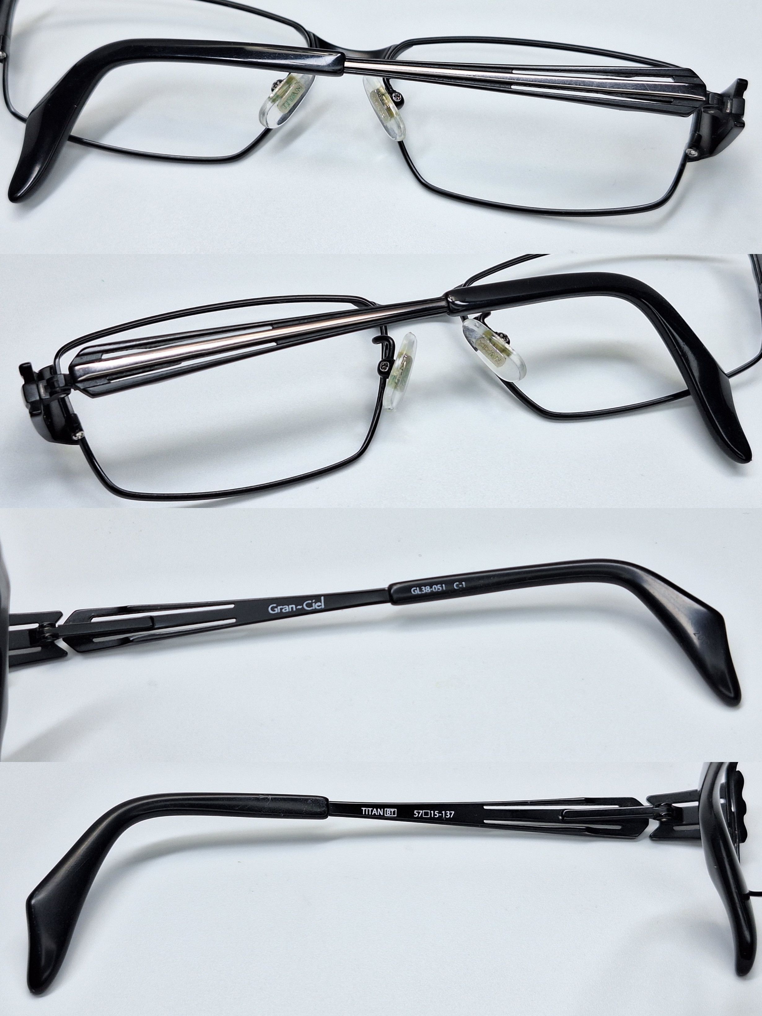 Other Gran-Ciel GL38-051 Hasegawa Sabae Full Titanium Eyeglass Size ONE SIZE - 3 Thumbnail