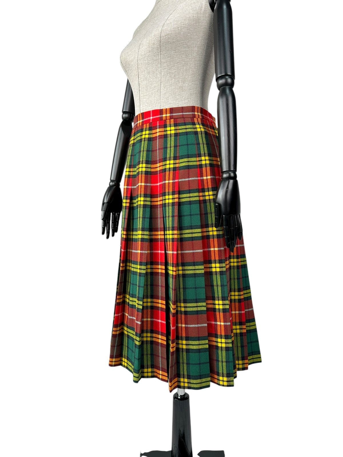 Burberry 90s BURBERRYS 100% Wool Plaid Pleated Long Skirt Multicolor Size 32" / US 10 / IT 46 - 2 Thumbnail