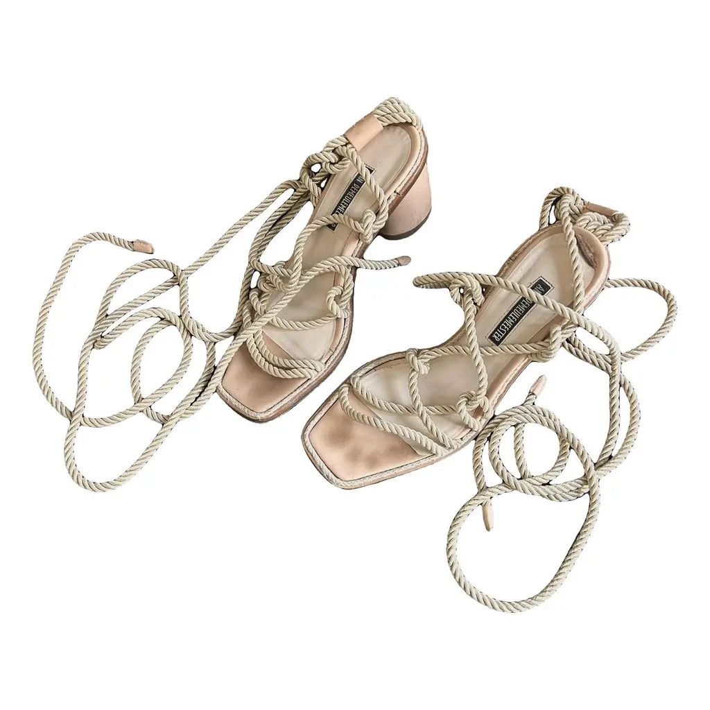 Ann Demeulemeester Ann Demeulemeester Corded Sandals in Naturale Size US 7 / IT 37 - 5 Thumbnail