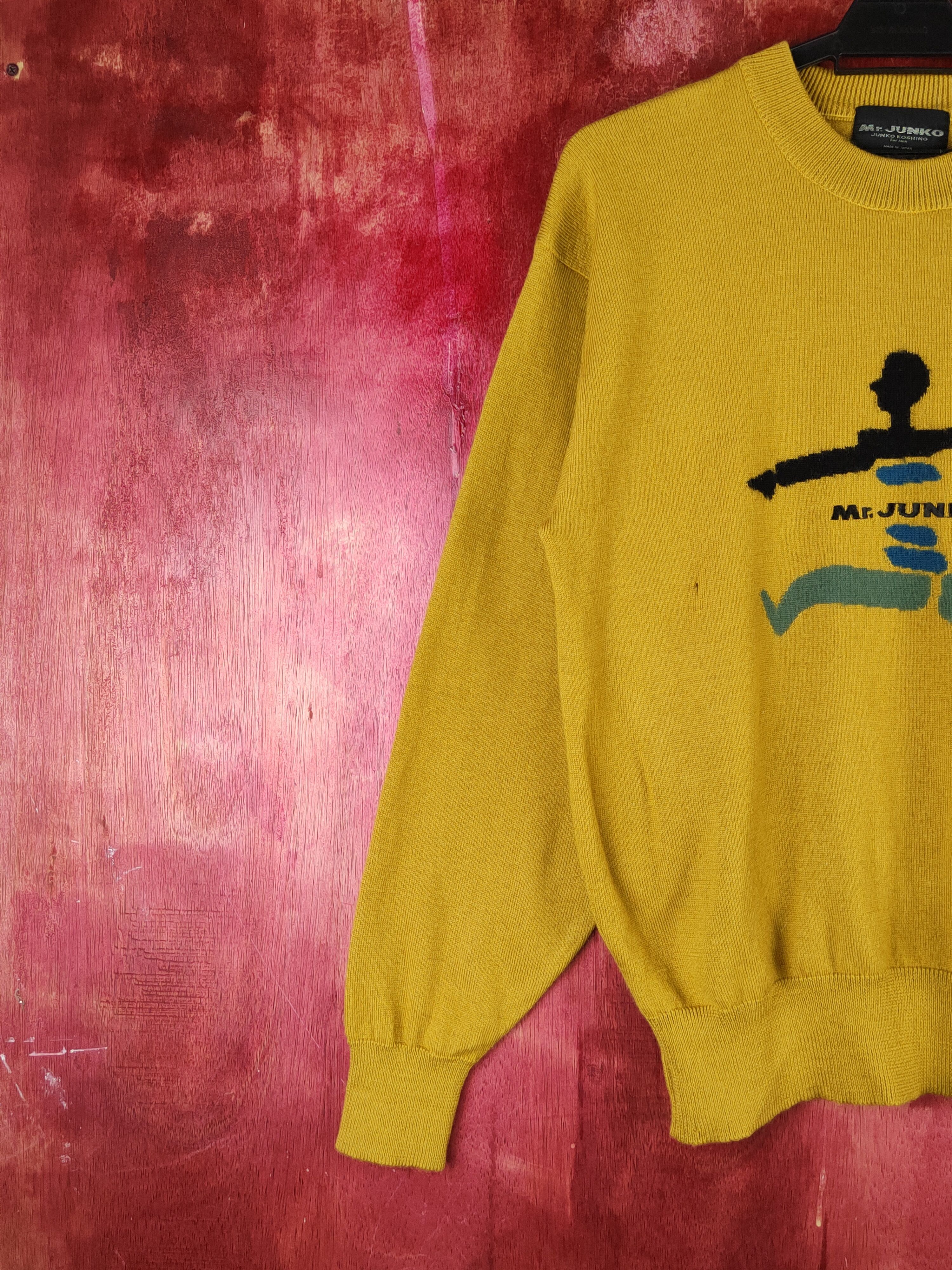 Mr. Junko DL Mr.Junko Koshino Mustard Knitwear Sweatshirt #S1522 Size US M / EU 48-50 / 2 - 4 Thumbnail