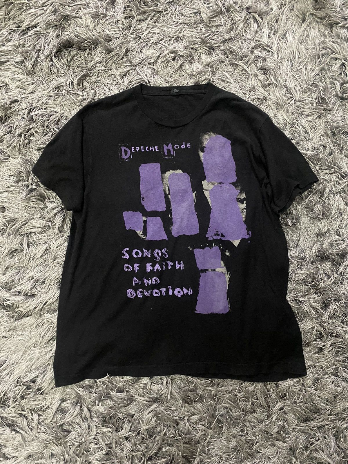 image of Depeche Mode Y2K Songs Of Faith And Devotion Classic Tee in Black, Men's (Size Large)
