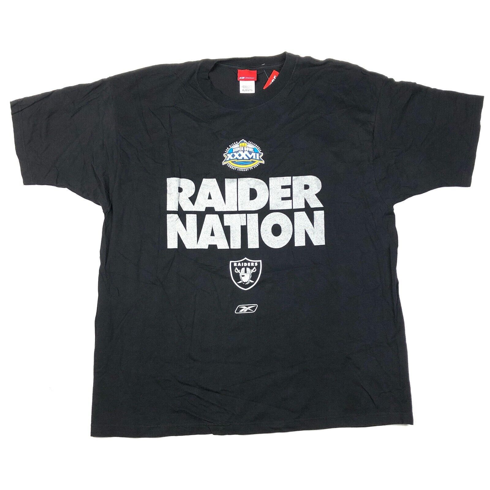 NFL × Vintage 2003 Super Bowl XXXVII Raider Nation NFL Tee T Shirt Size XL Size US XL / EU 56 / 4 - 1 Thumbnail