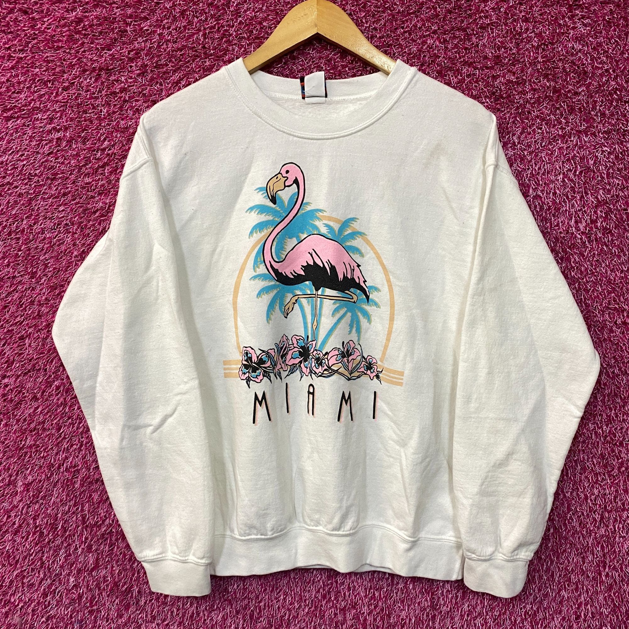 Other Miami Florida Pink Flamingo Crewneck Sweater Small Size US S / EU 44-46 / 1 - 1 Thumbnail