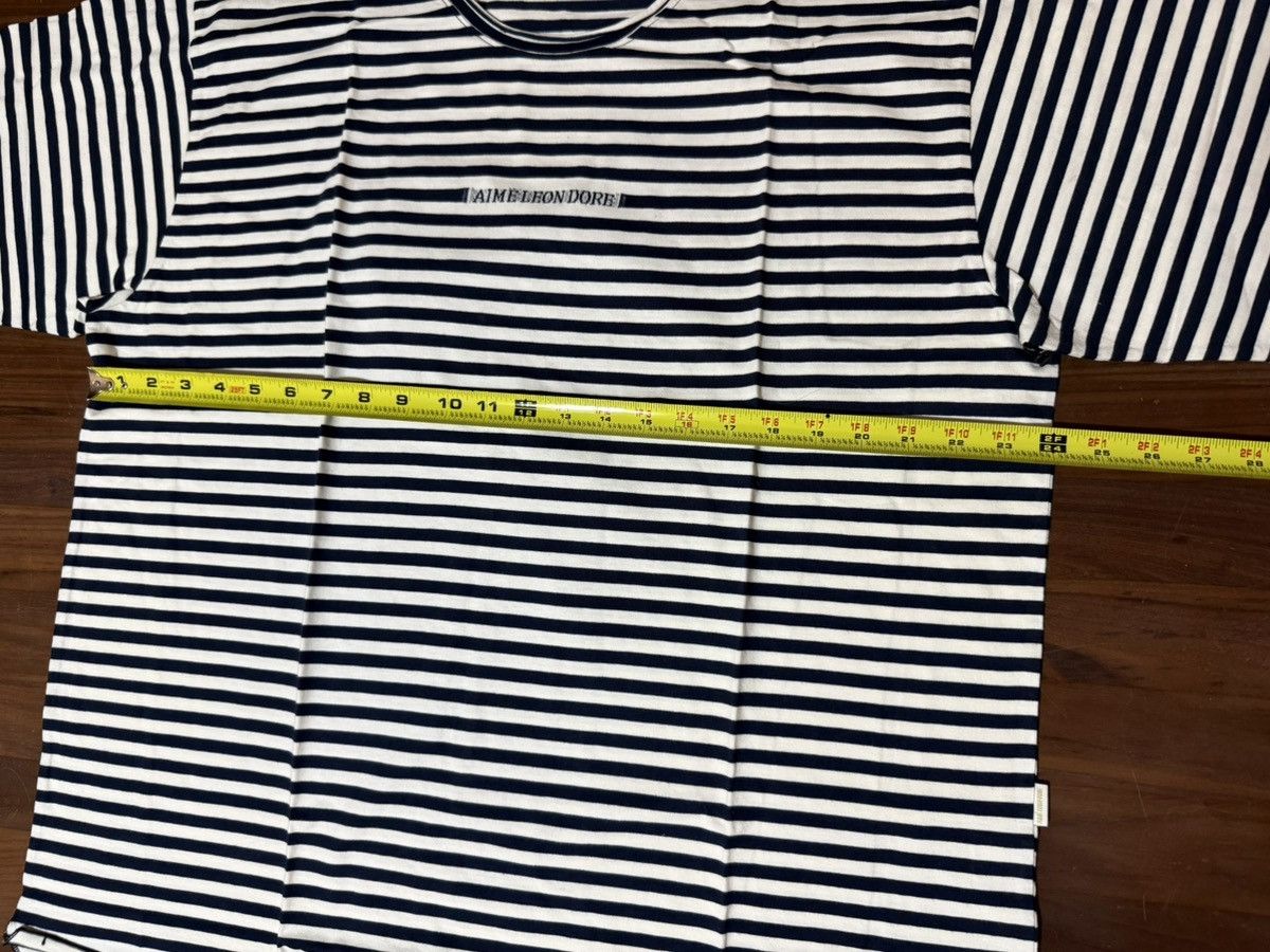 Aime Leon Dore Aime Leon Dore ALD Striped Tee Beach T-Shirt Queens Navy XXL Size US XXL / EU 58 / 5 - 6 Thumbnail