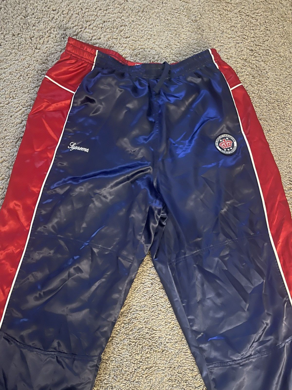Supreme Supreme satin track pants | Grailed
