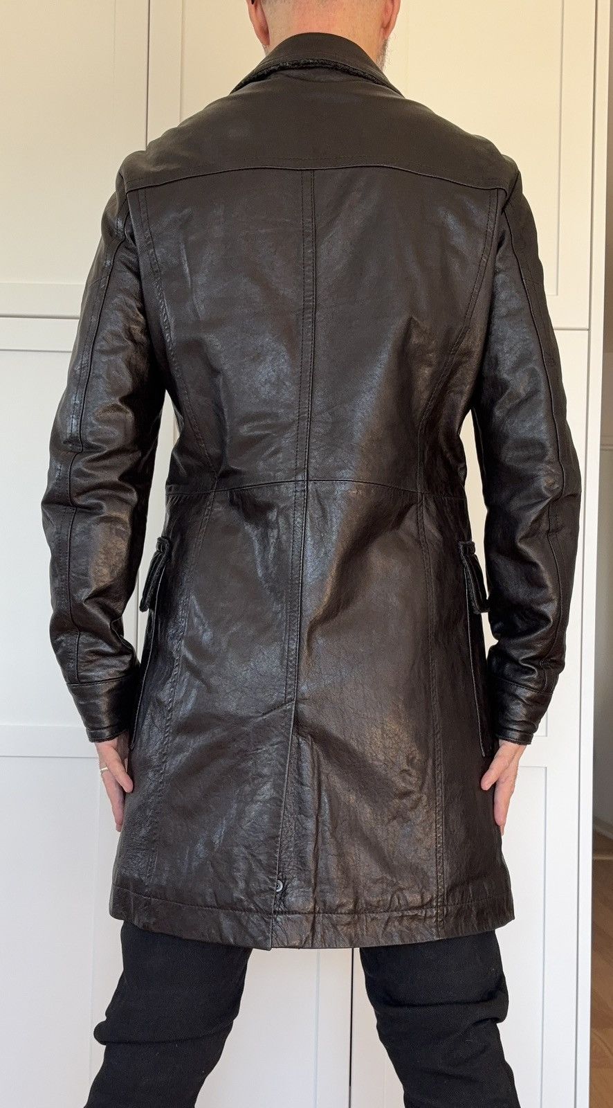 Ralph Lauren ARI SOHO BNWT Double Breasted Leather Coat Size US M / EU 48-50 / 2 - 5 Thumbnail