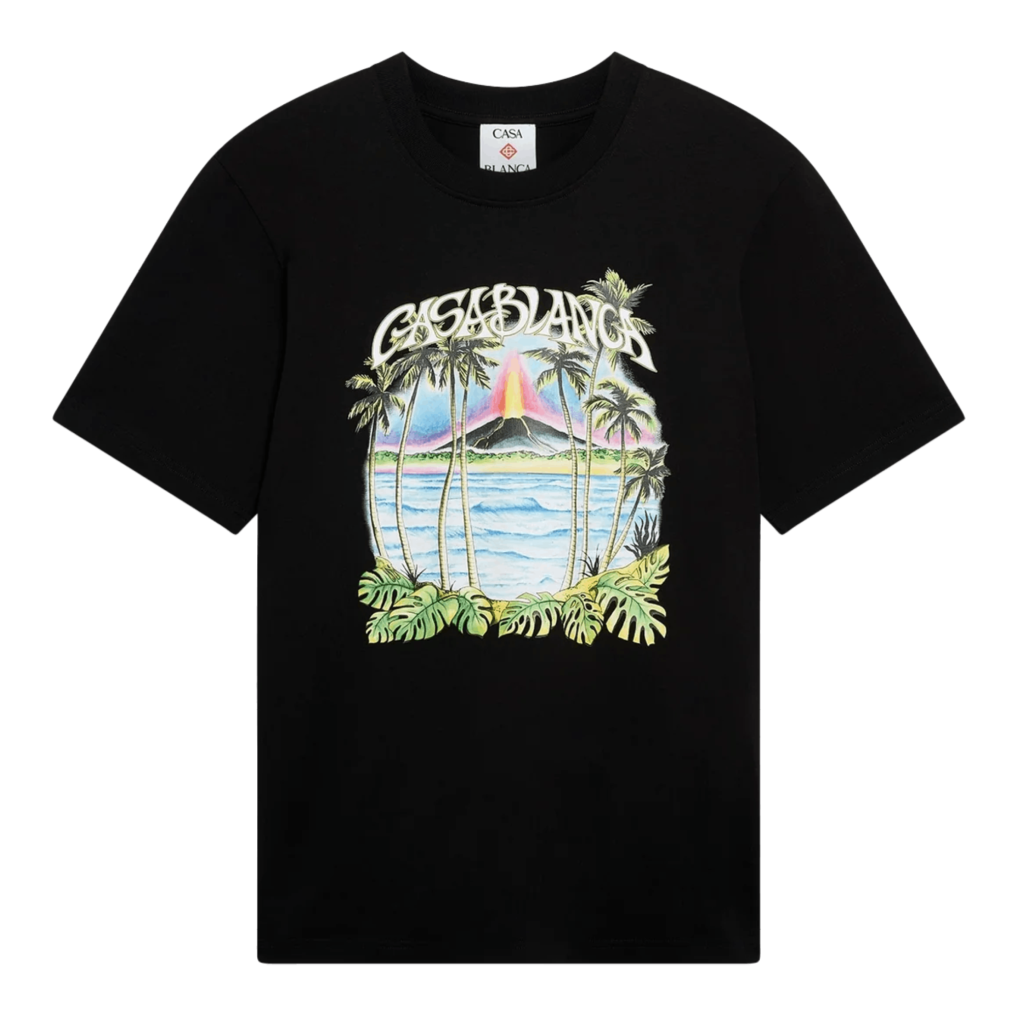 Casablanca Volcano Printed Classic T-shirt Black Size US M / EU 48-50 / 2 - 1 Thumbnail