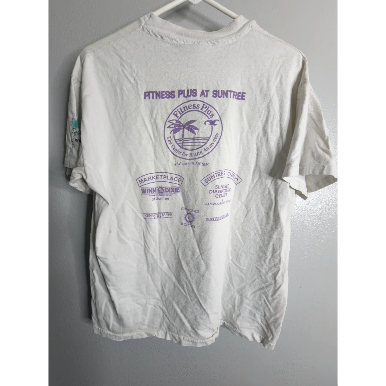 Doublet VINTAGE Mens L T Shirt Double-Sided 90s TEQUILA White Cotton Crew Neck Short Sleeve Graphic Print, Casual, Regular Fit, Vintage, Men, Size L Size US L / EU 52-54 / 3 - 2 Thumbnail