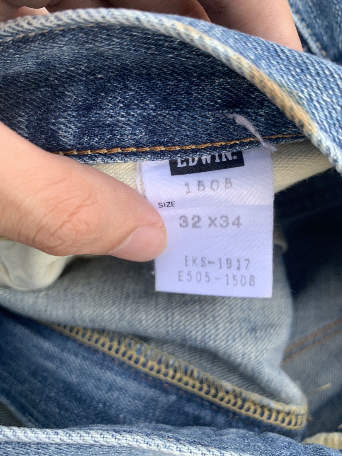 Japanese Brand VINTAGE EDWIN SELVEDGE 505 SELVEDGE DISTRESSED DENIM Size US 33 - 17 Thumbnail