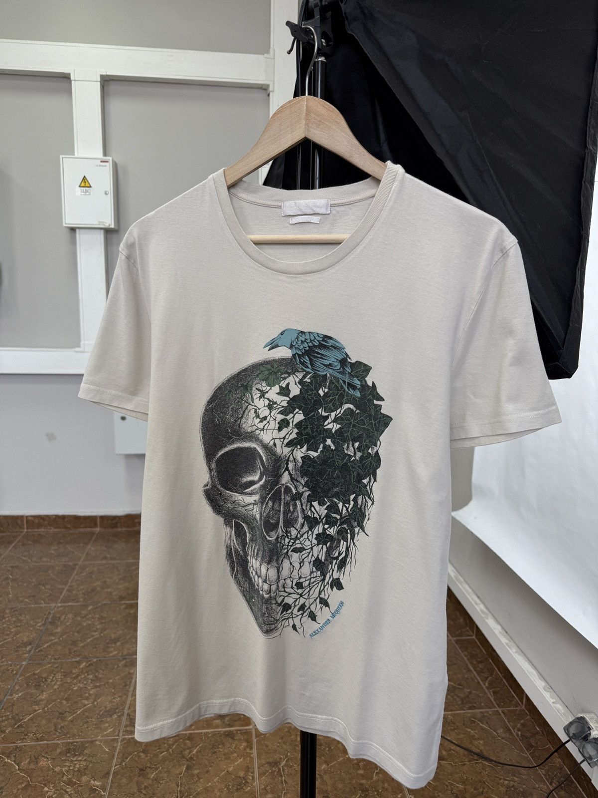 🇮🇹 Alexander McQueen Skull Crow T-Shirt Made in Italy Rare