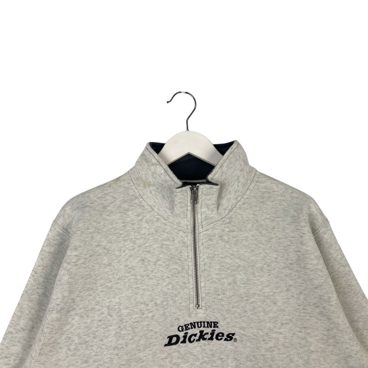 Vintage Vintage Dickies Quater Zip Sweatshirt Grey Pullover Jumper M Size US M / EU 48-50 / 2 - 4 Thumbnail