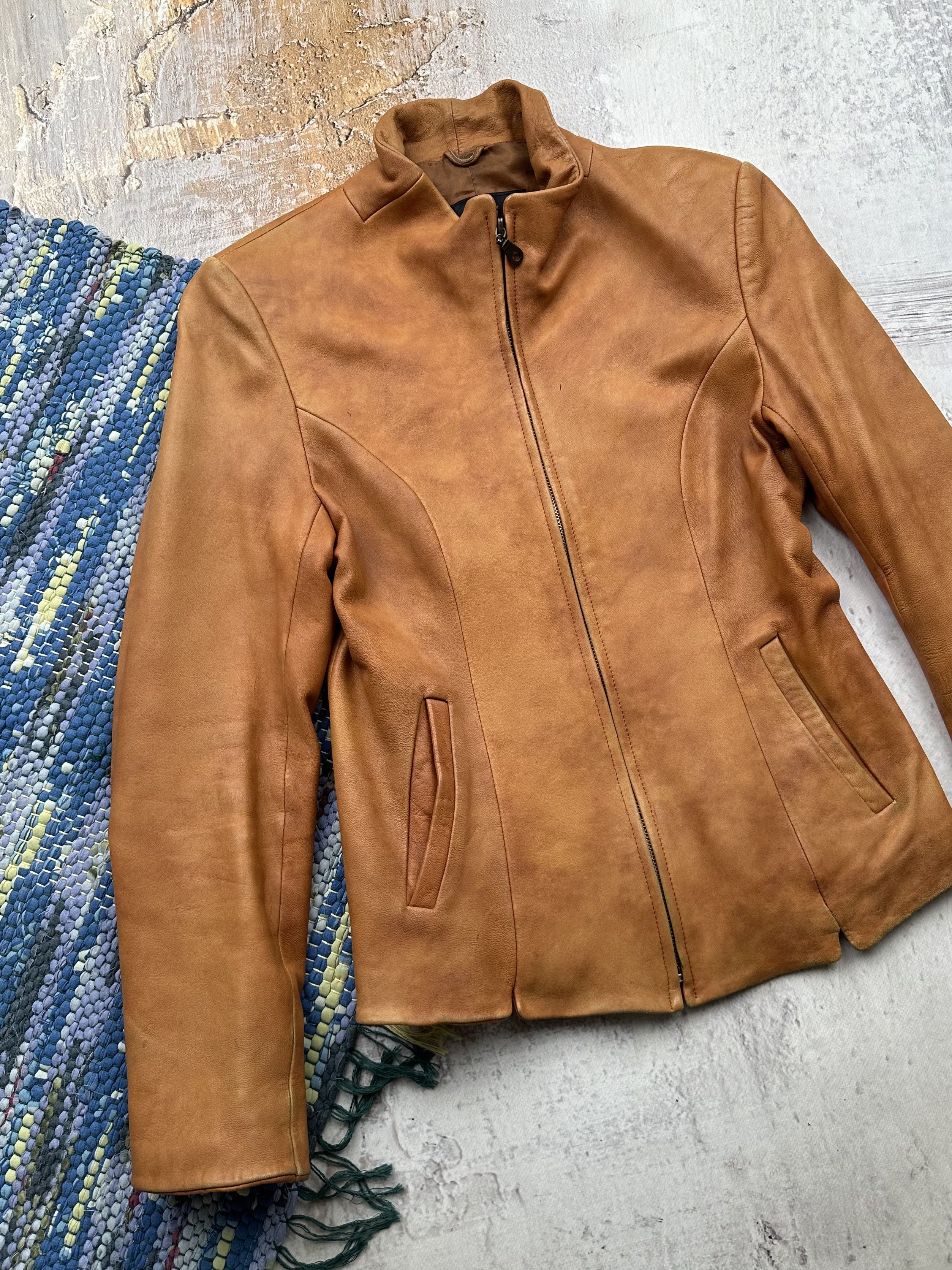 Vintage Vintage Faded Leather Jacket A376D15(262) Size S / US 4 / IT 40 - 2 Thumbnail