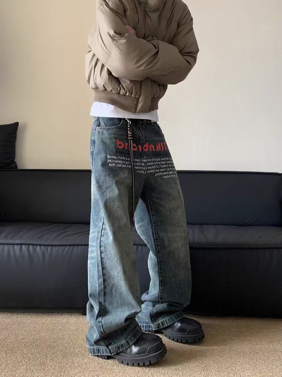 Japanese Brand × Vintage Vintage High Street Hip Hop Loose Jeans Size US 34 / EU 50 - 1 Thumbnail