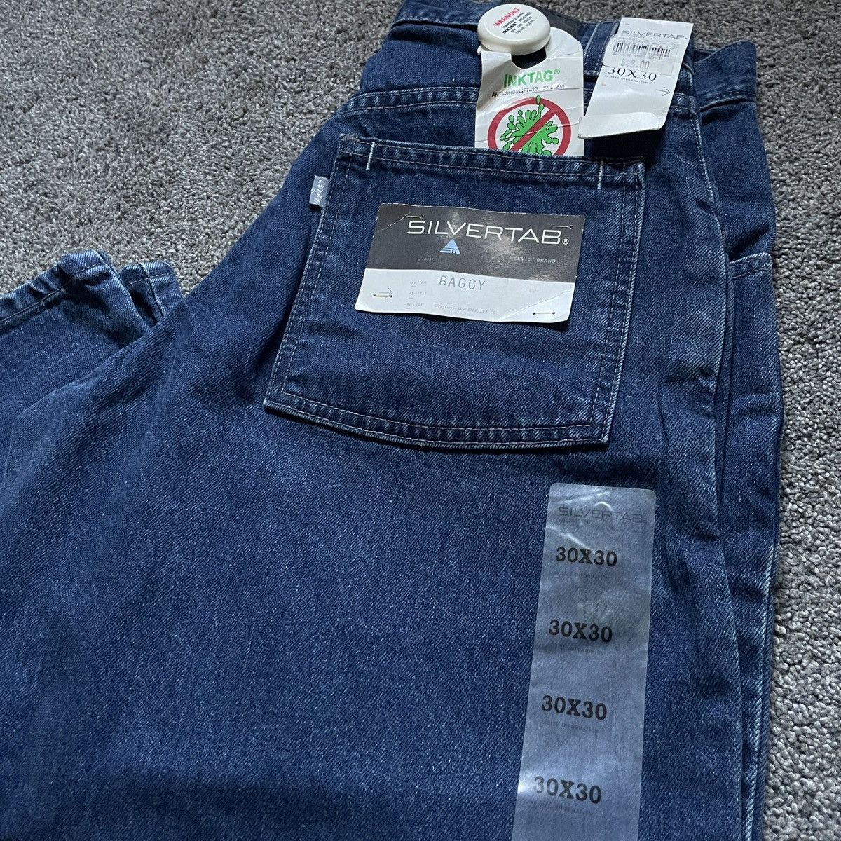 Levi's 1999 DEADSTOCK Levi’s Silvertab Baggy Jeans Size US 30 / EU 46 - 3 Thumbnail