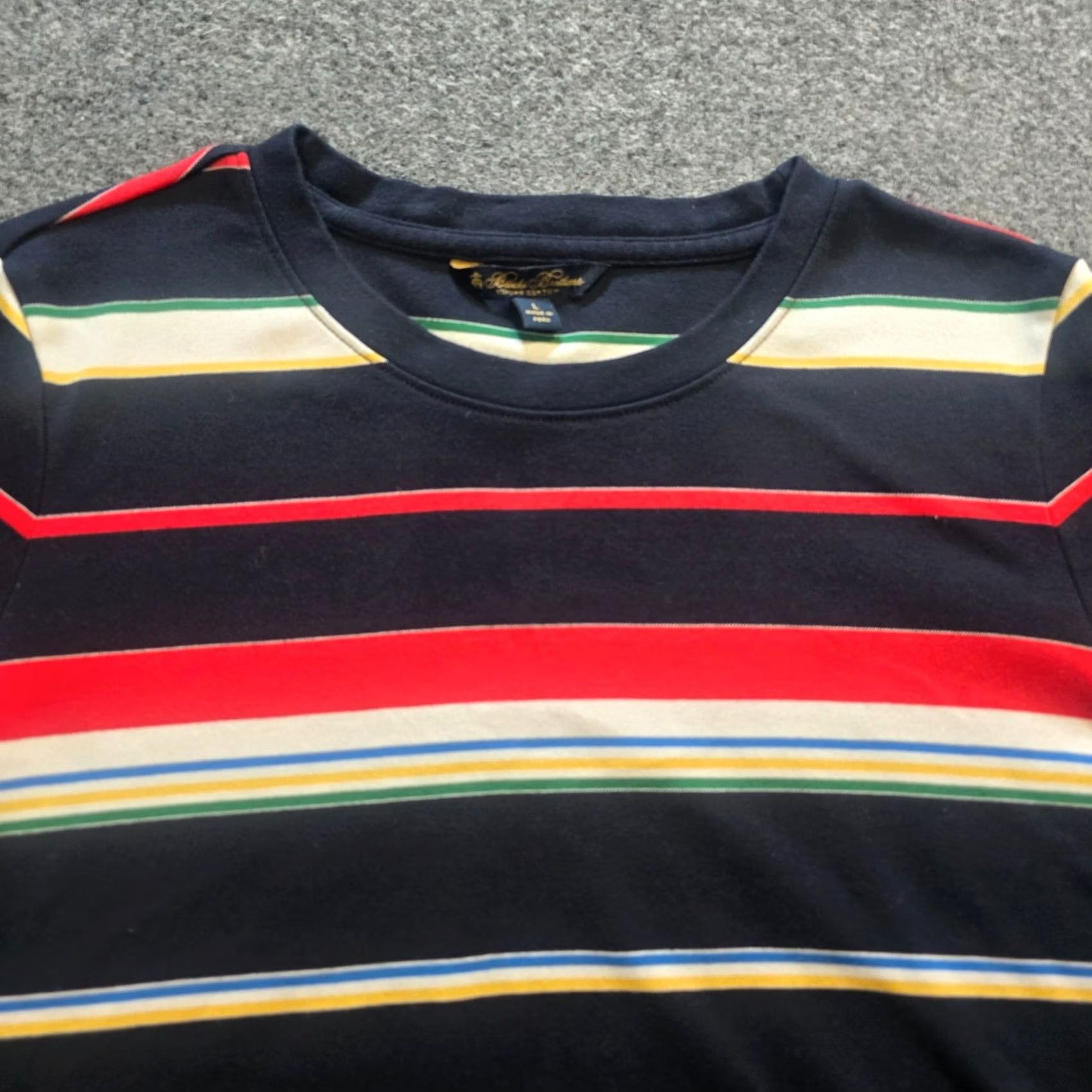 Brooks Brothers Brooks Brothers Top Womens Size Large Blue Red Striped Supima Cotton Long Sleeve Size L / US 10 / IT 46 - 2 Thumbnail