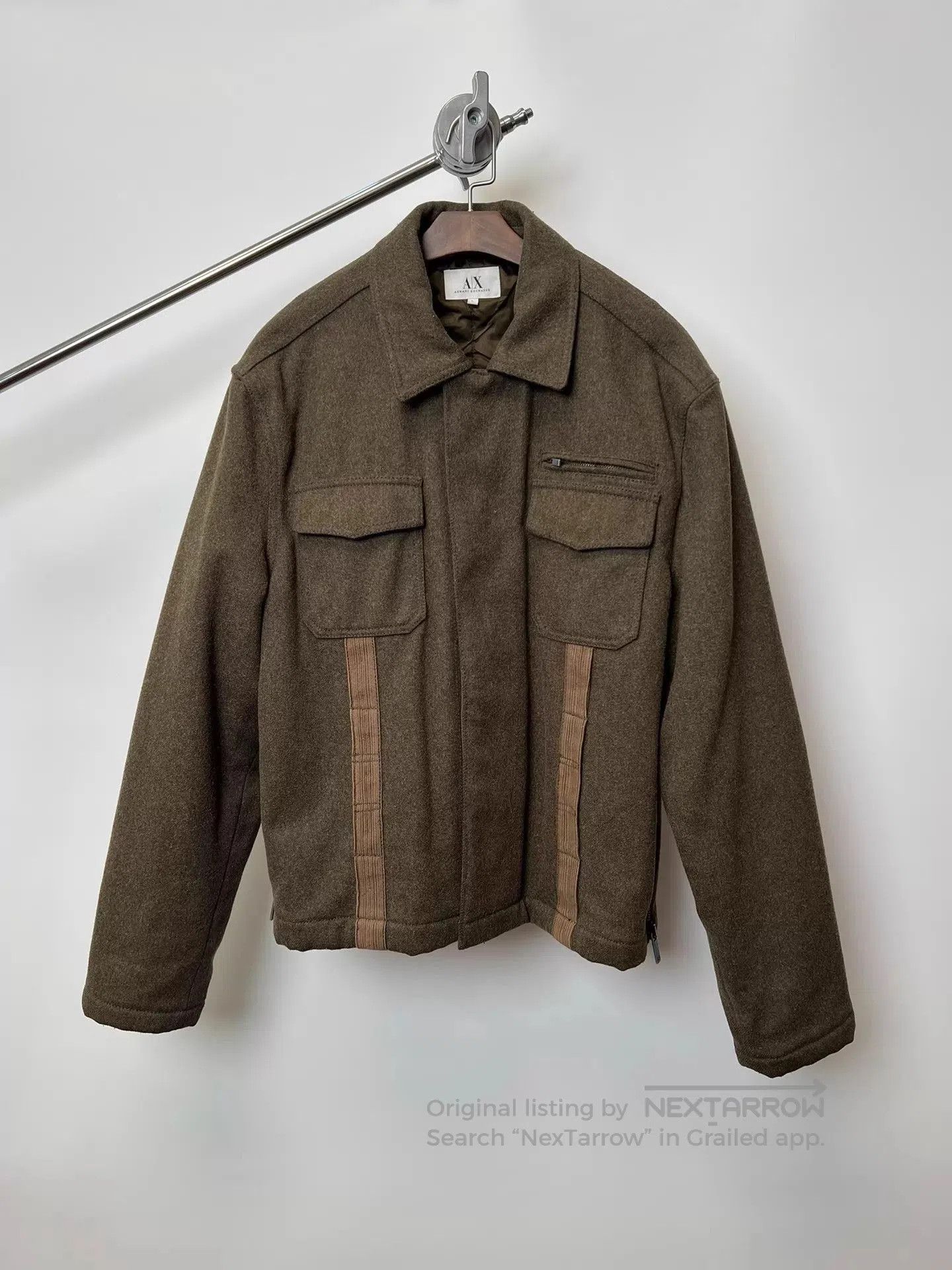 Armani Exchange Green Utility Jacket with Pockets Size L. Size US L / EU 52-54 / 3 - 1 Thumbnail