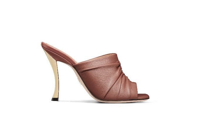 Dior Christian Dior D-Fame Heeled Sandal Rust Colored Lambskin Size US 9.5 / IT 39.5 - 1 Thumbnail