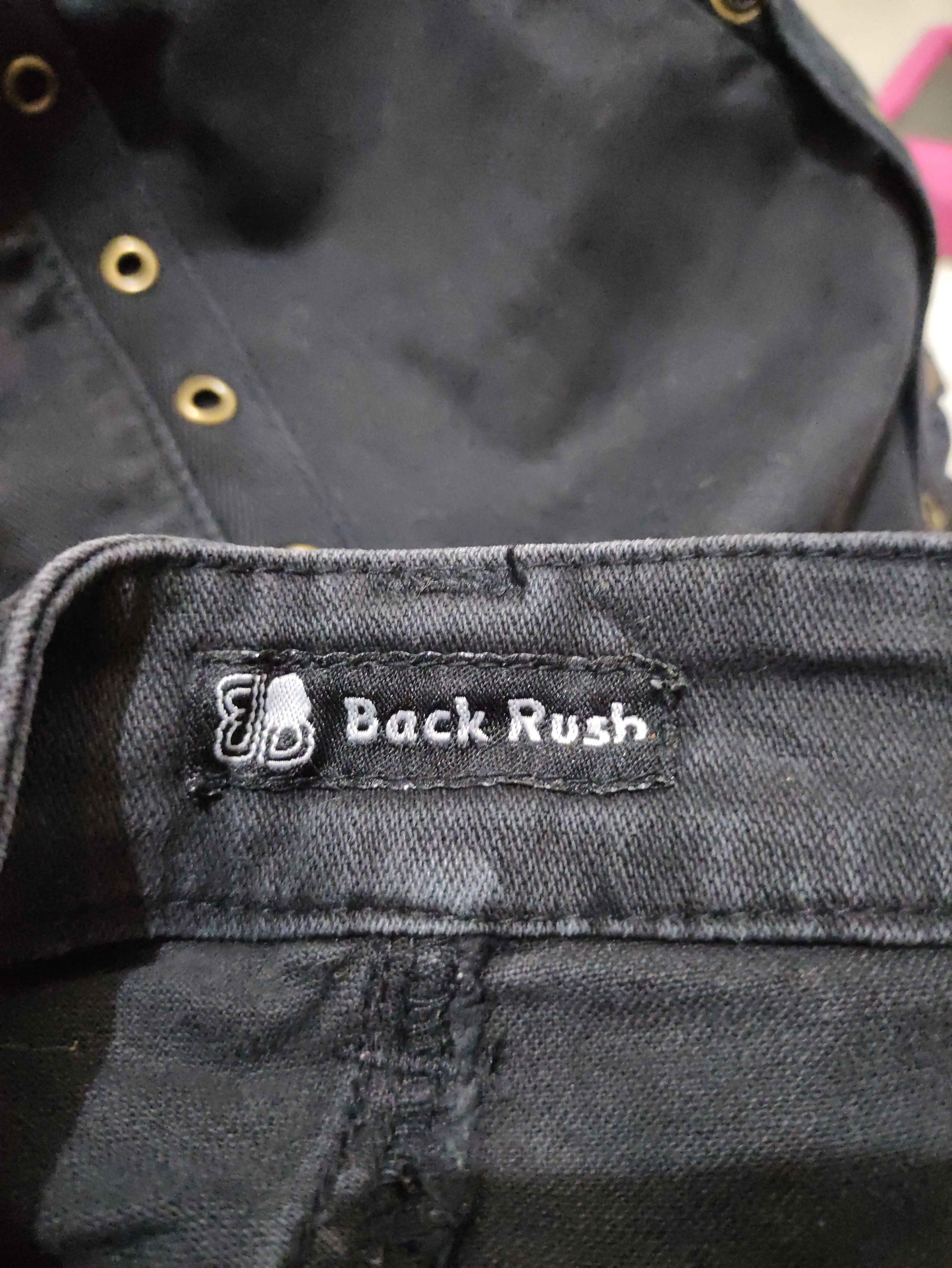 Tornado Mart BACK RUSH Black Japaneese lgb style lace up flare jeans Size US 32 / EU 48 - 3 Thumbnail