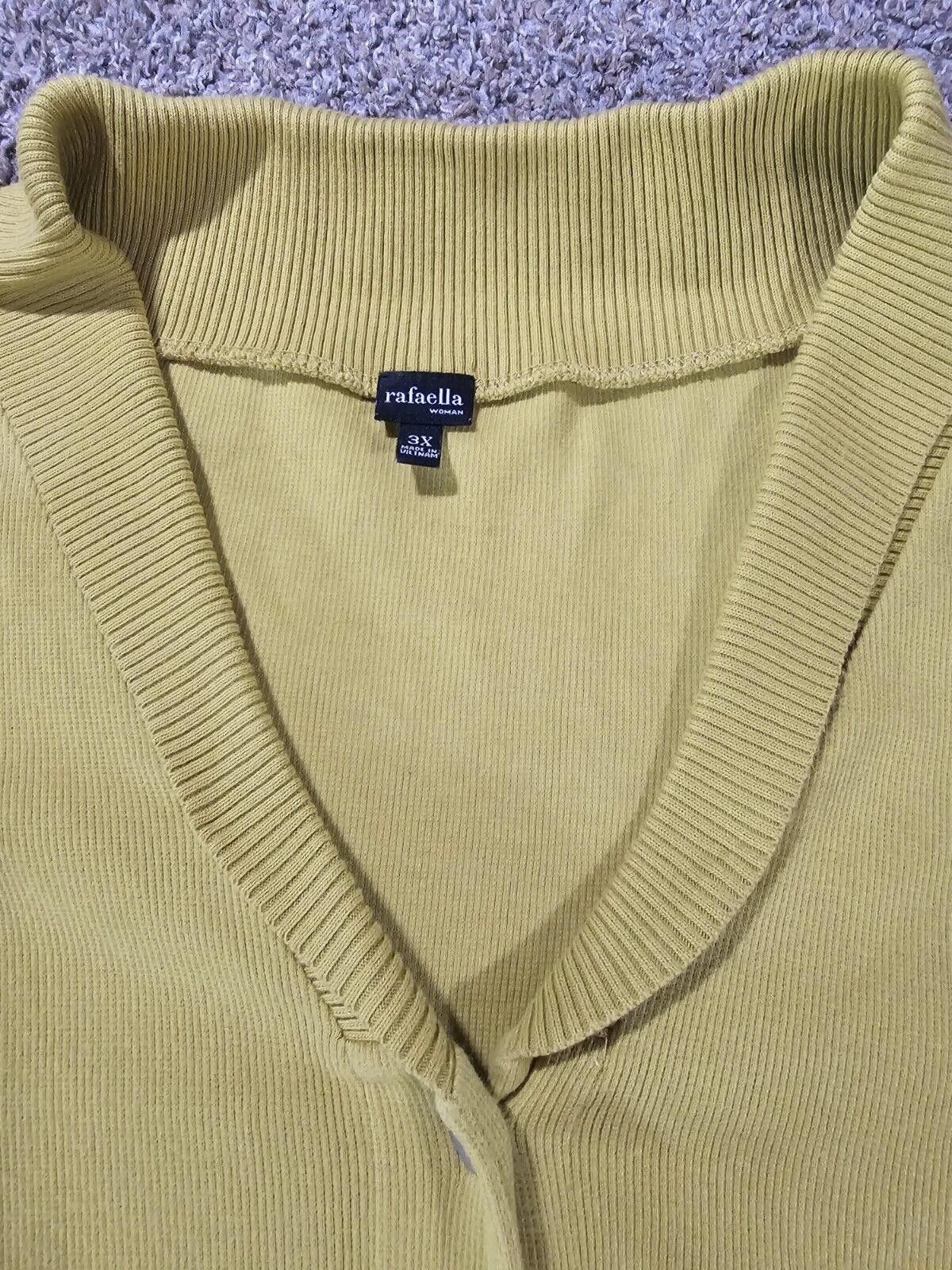 Other rafaella woman 3XL yellow button up cardigan Size 3XL / US 20-22 - 3 Thumbnail