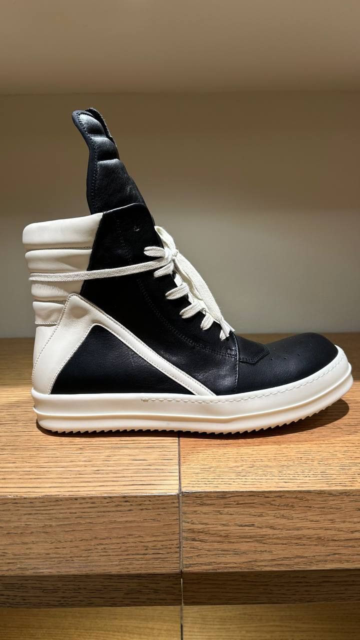 Rick Owens Rick Owens Geobasket Black/Milk Size US 9 / EU 42 - 3 Thumbnail