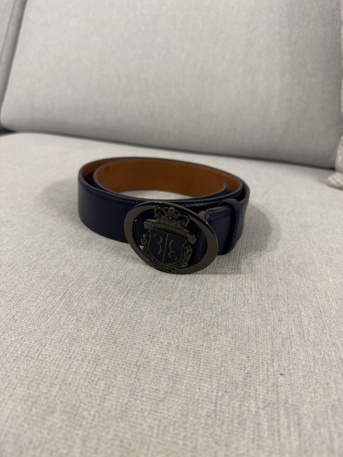 Billionaire Couture Billionaire navy leather belt Size 38 - 1 Thumbnail