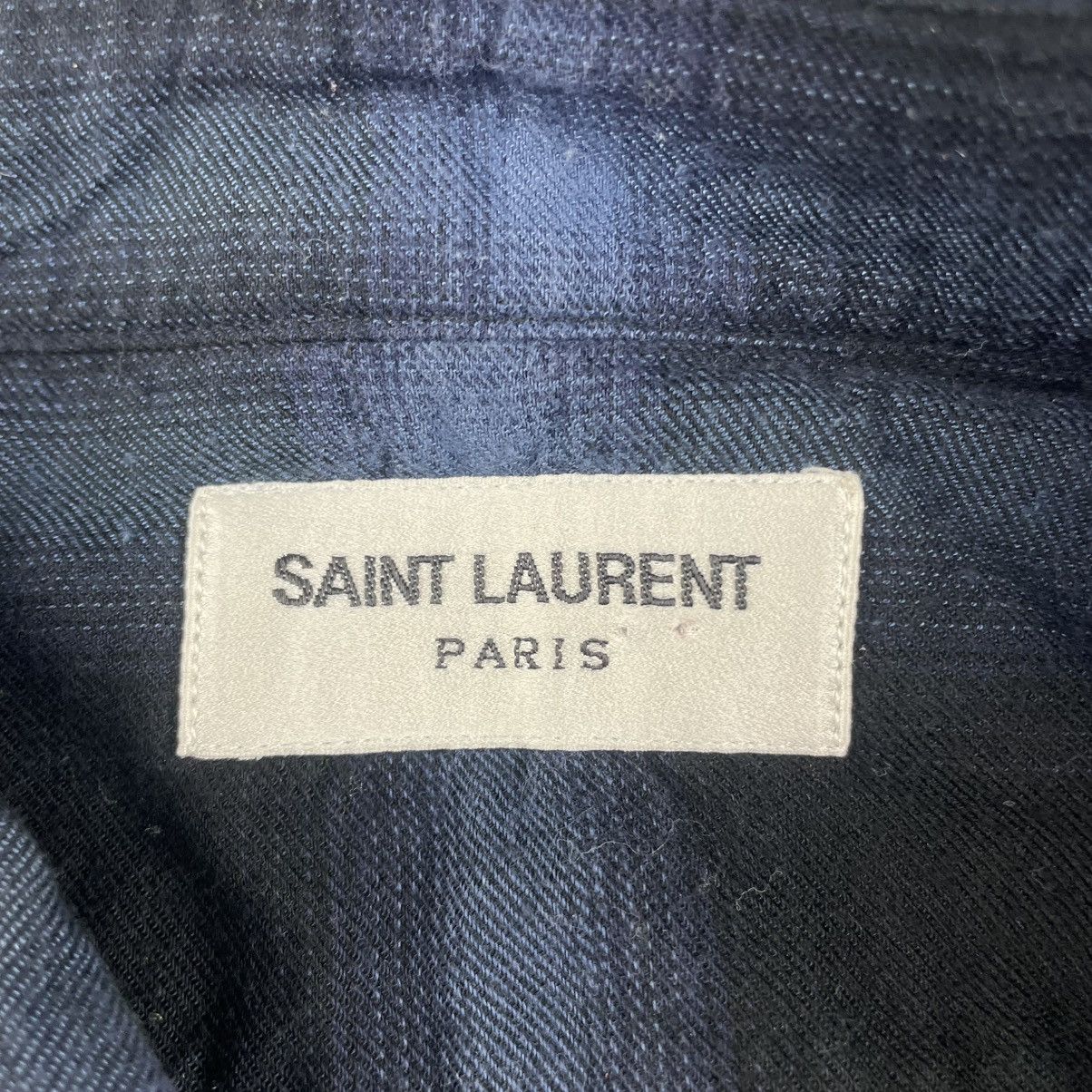 Saint Laurent Paris Saint Laurent Paris Hedi Silmane Blue Shadow Plaid Shirt 40 Size US M / EU 48-50 / 2 - 6 Thumbnail