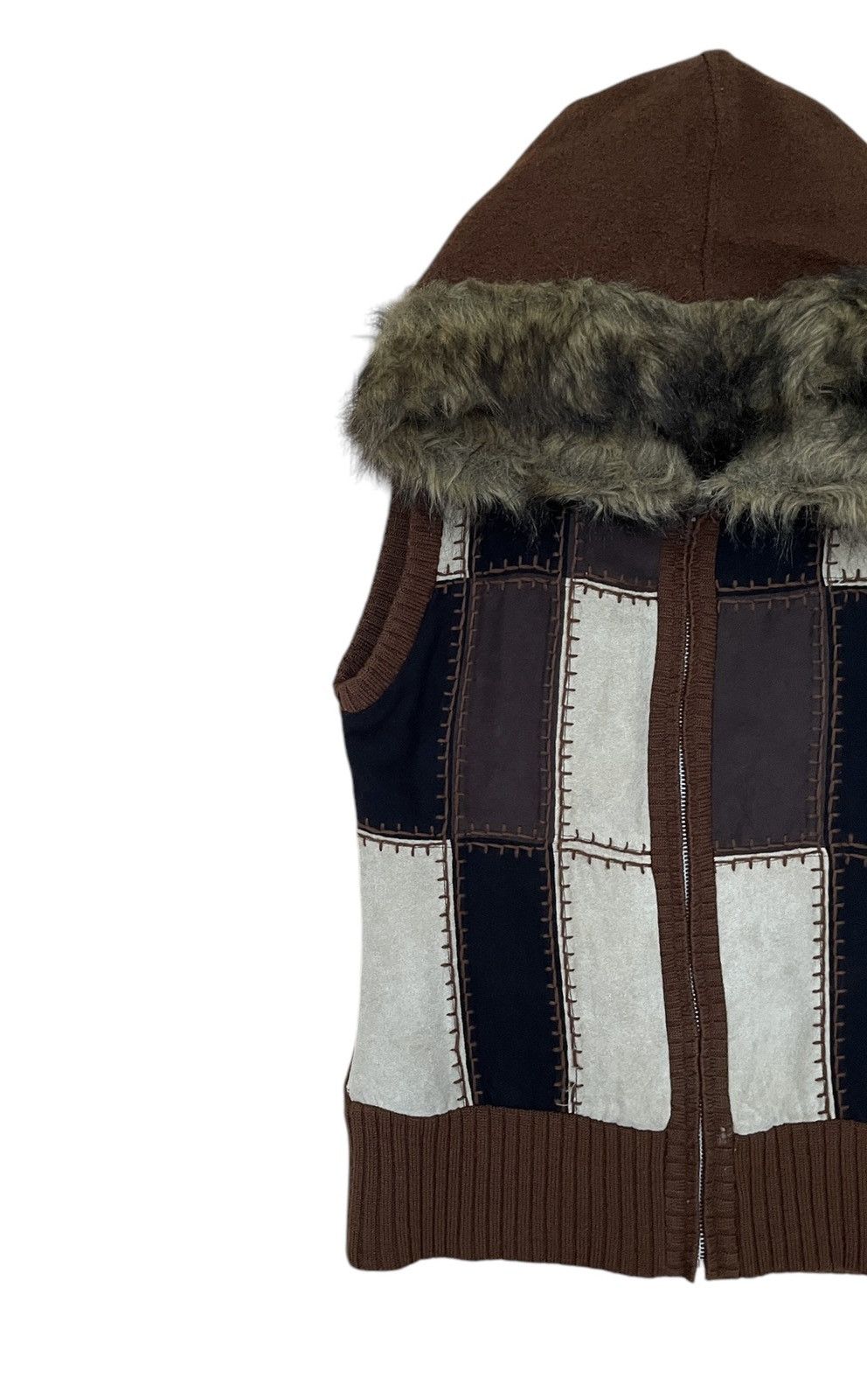 Japanese Brand Vintage Brand Mariene Robert Patchwork Fur Vest 1990s Size US M / EU 48-50 / 2 - 3 Thumbnail