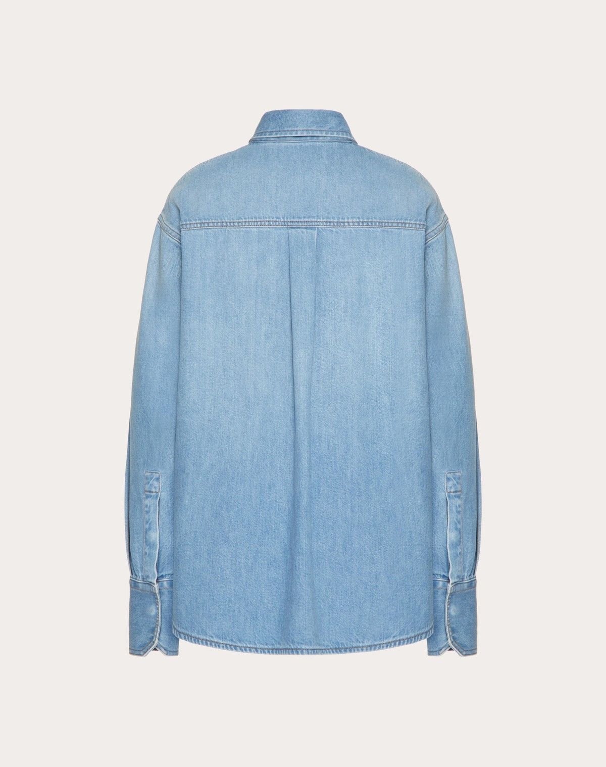 Valentino o1s1wg110525 Embroidered Denim Shirt in Blue Size XL / US 12-14 / IT 48-50 - 2 Thumbnail