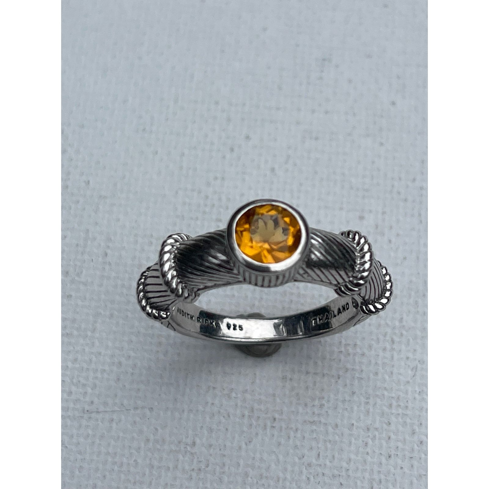 Vintage Judith Ripka Citrine Sterling Silver Ring - Size 8 Size ONE SIZE - 2 Thumbnail