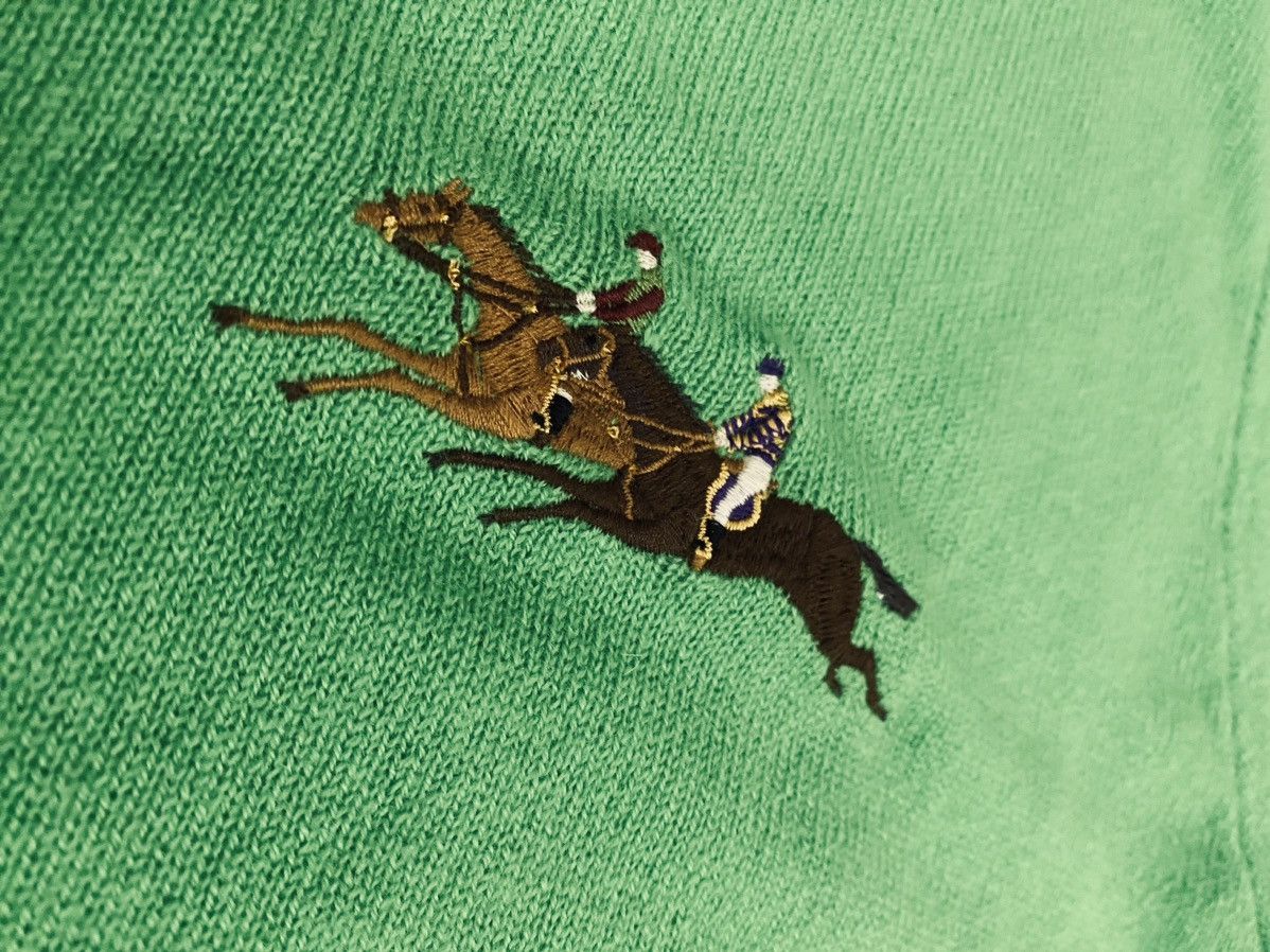 Ralph Lauren Purple Label RLPL 🇮🇹 Kelly green dual ponies cashmere crew XL NEW Size US XL / EU 56 / 4 - 14 Thumbnail