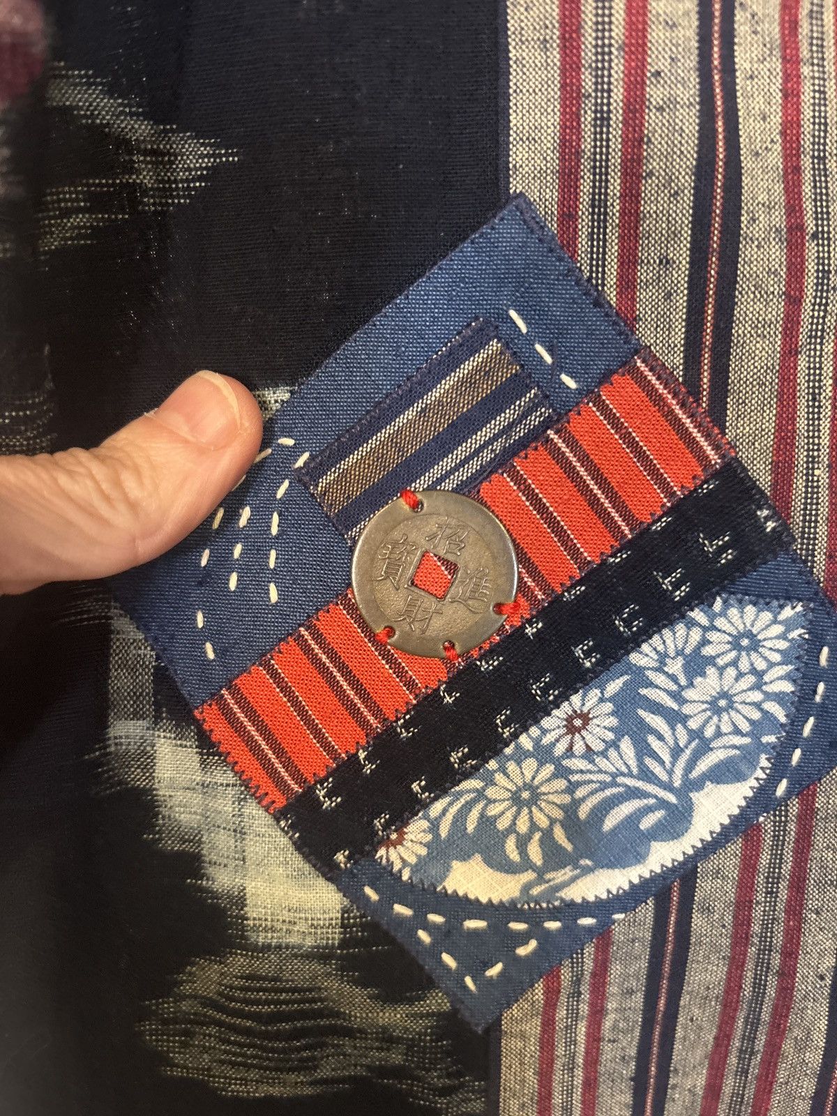 Other Nui-Mono Hawaii Ikat & Patchwork Button Front Vest Size ONE SIZE - 2 Thumbnail