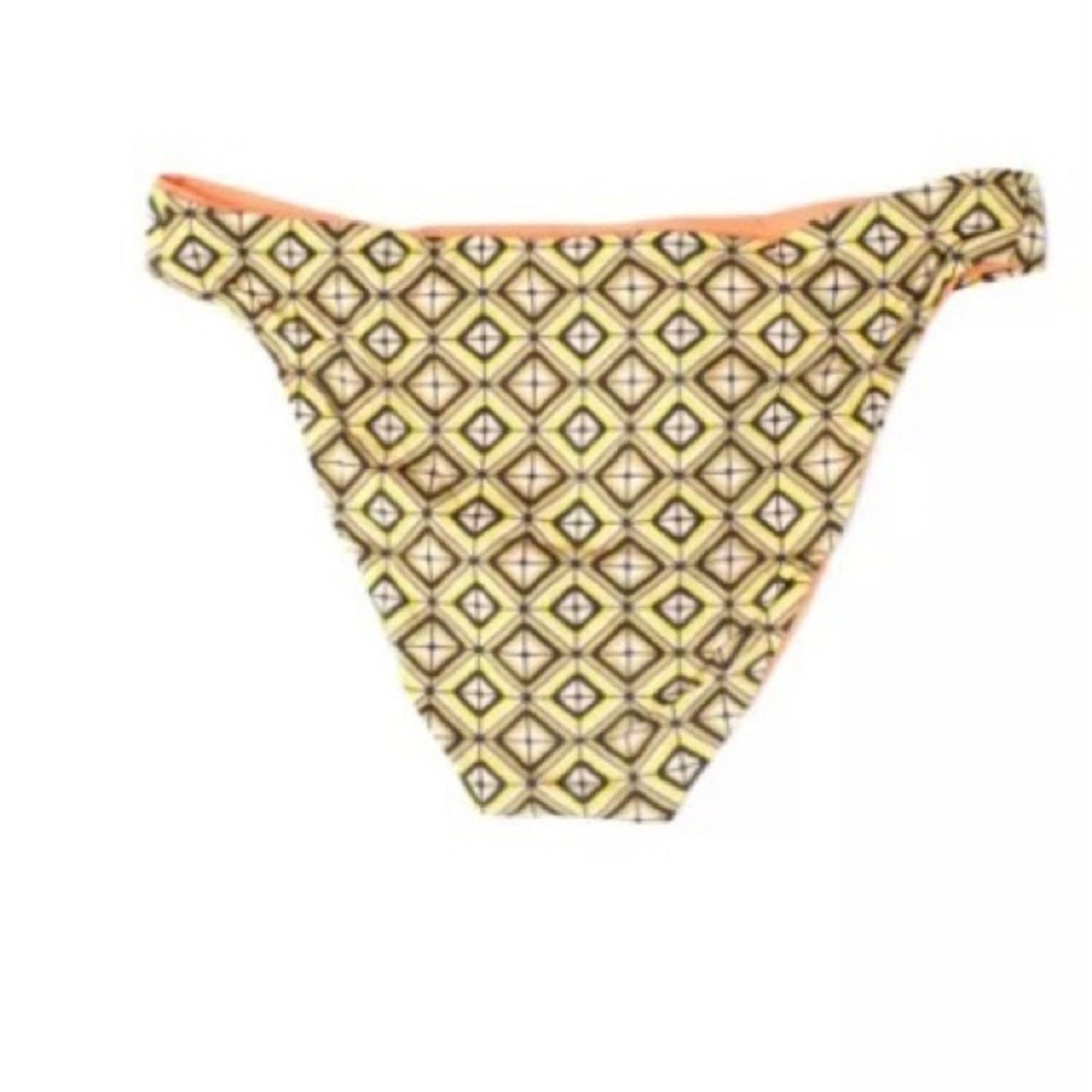La Perla La Perla Studio Geometric Orange Reversible Bikini Bottom 6 Size ONE SIZE - 3 Thumbnail