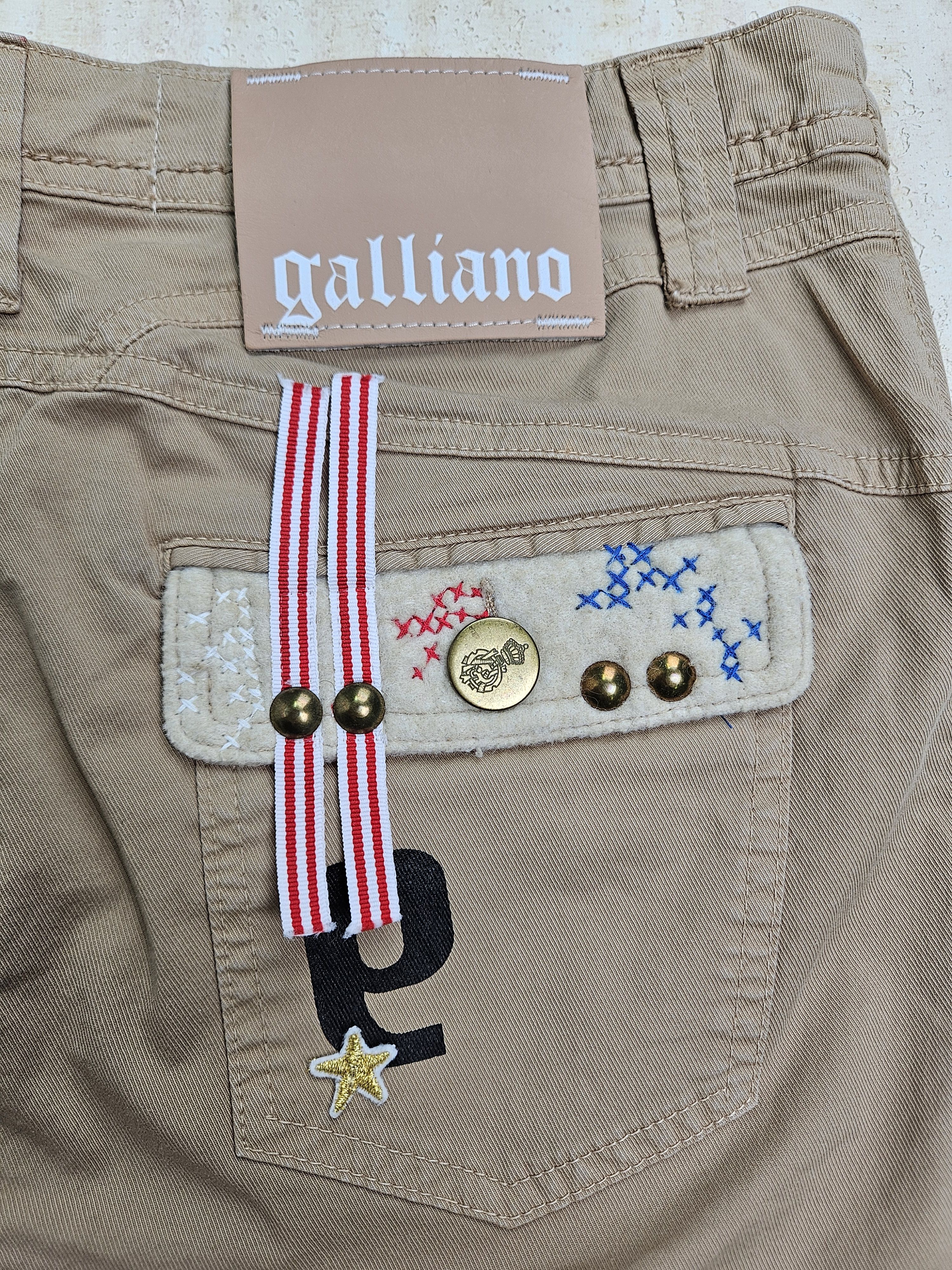 John Galliano Khaki Cotton Twill Skirt Size S / US 4 / IT 40 - 6 Thumbnail