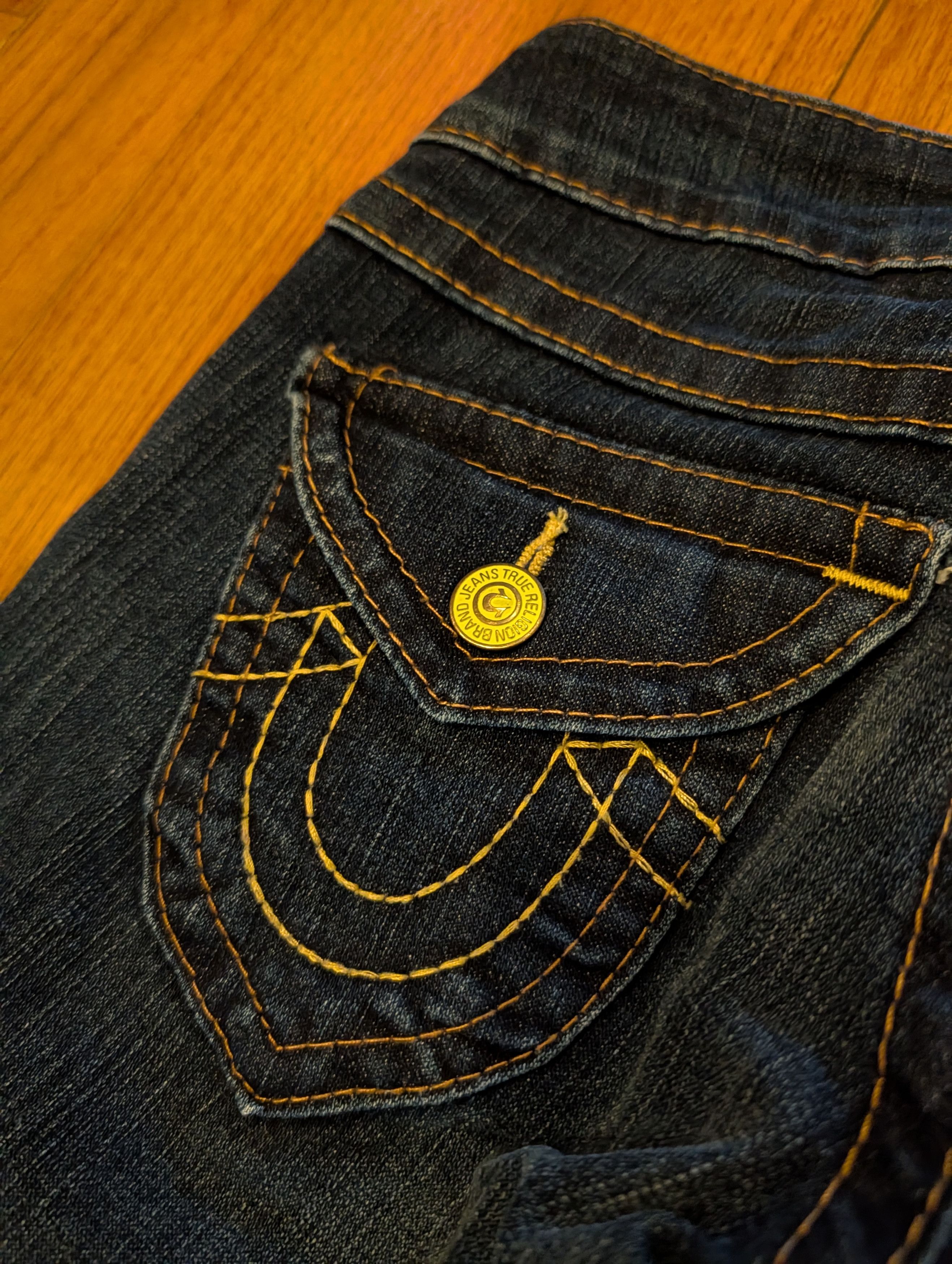 True Religion Vintage Y2K True Religion 27x33 Flare Blue Denim Jeans Size 27" / US 4 / IT 40 - 3 Thumbnail
