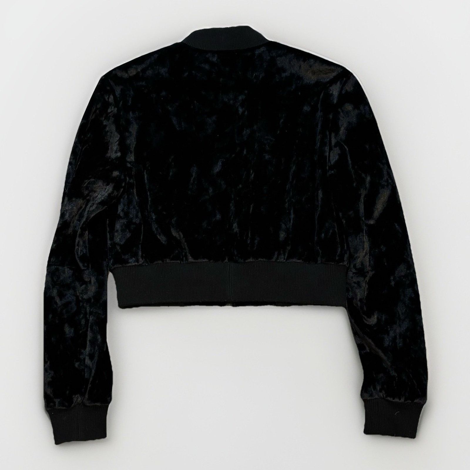 Alice + Olivia Alice Olivia Velour Black Bomber Jacket Womens Small Size S / US 4 / IT 40 - 4 Thumbnail